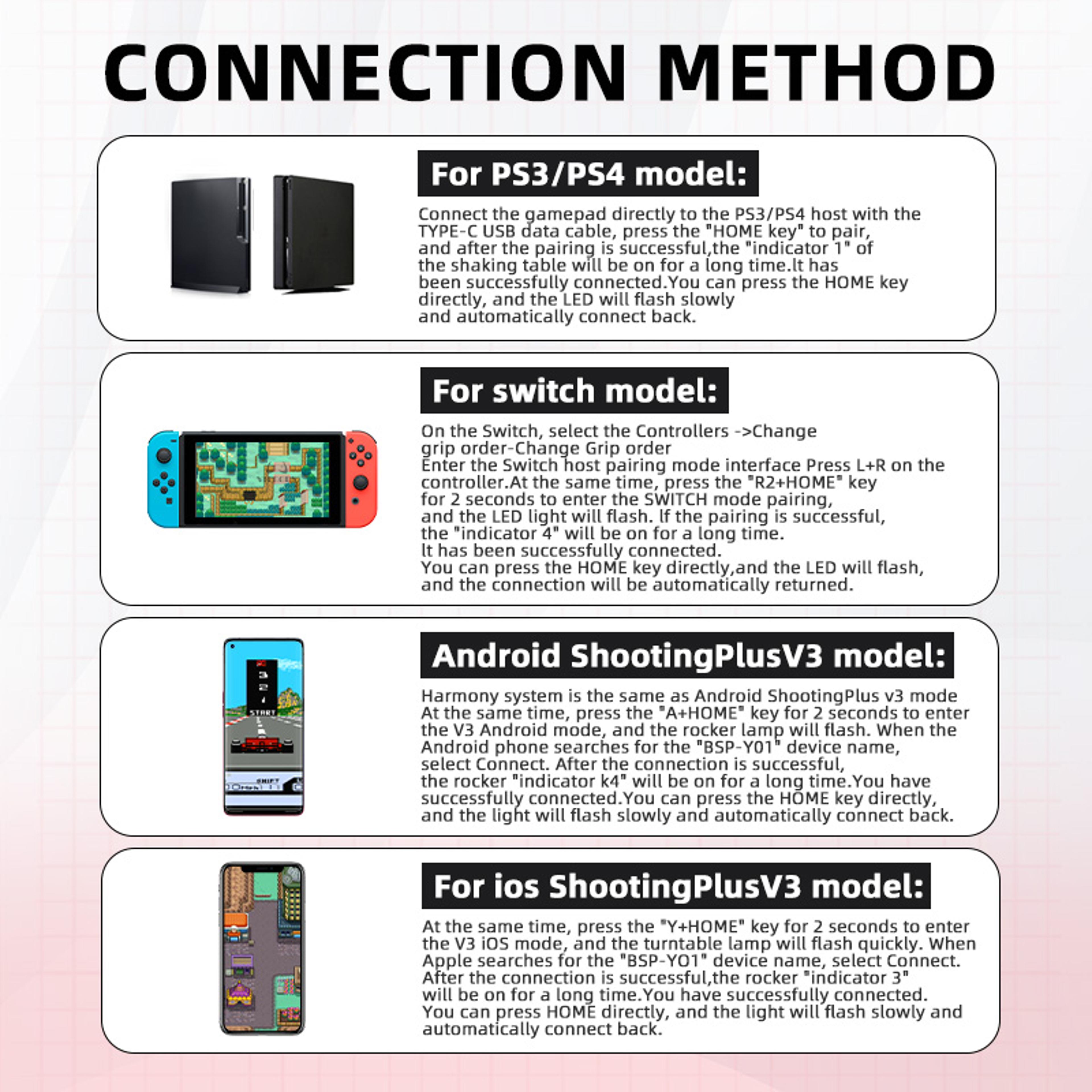 Pro Wireless Fighting Game Controller For PC Switch Android  IOS 9