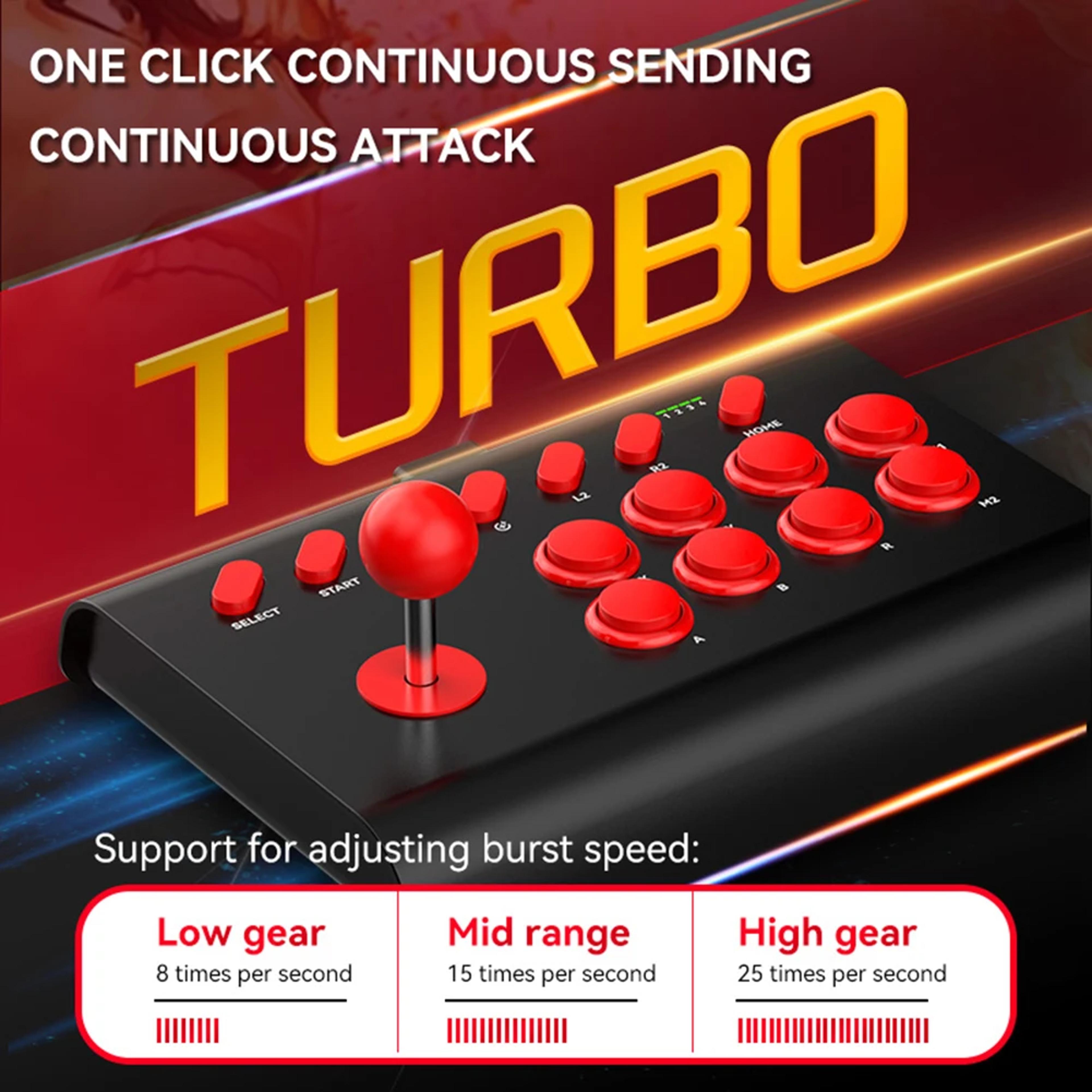 Pro Wireless Fighting Joystick Controller For PC Android  Console Gaming 4