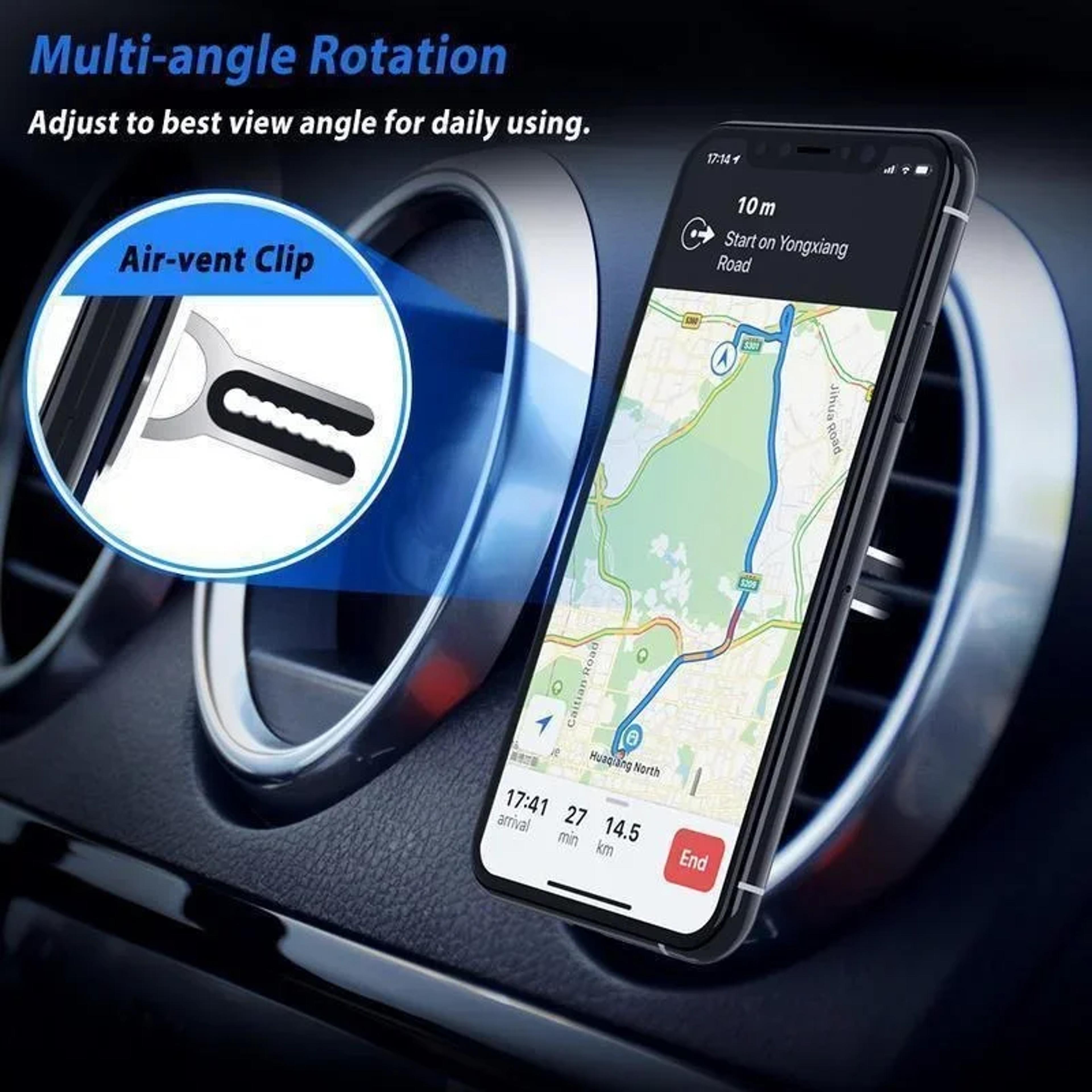 RingGrip Car Vent Phone Holder  Stand  Universal Car Phone Mount With Rotating Ring Grip 5