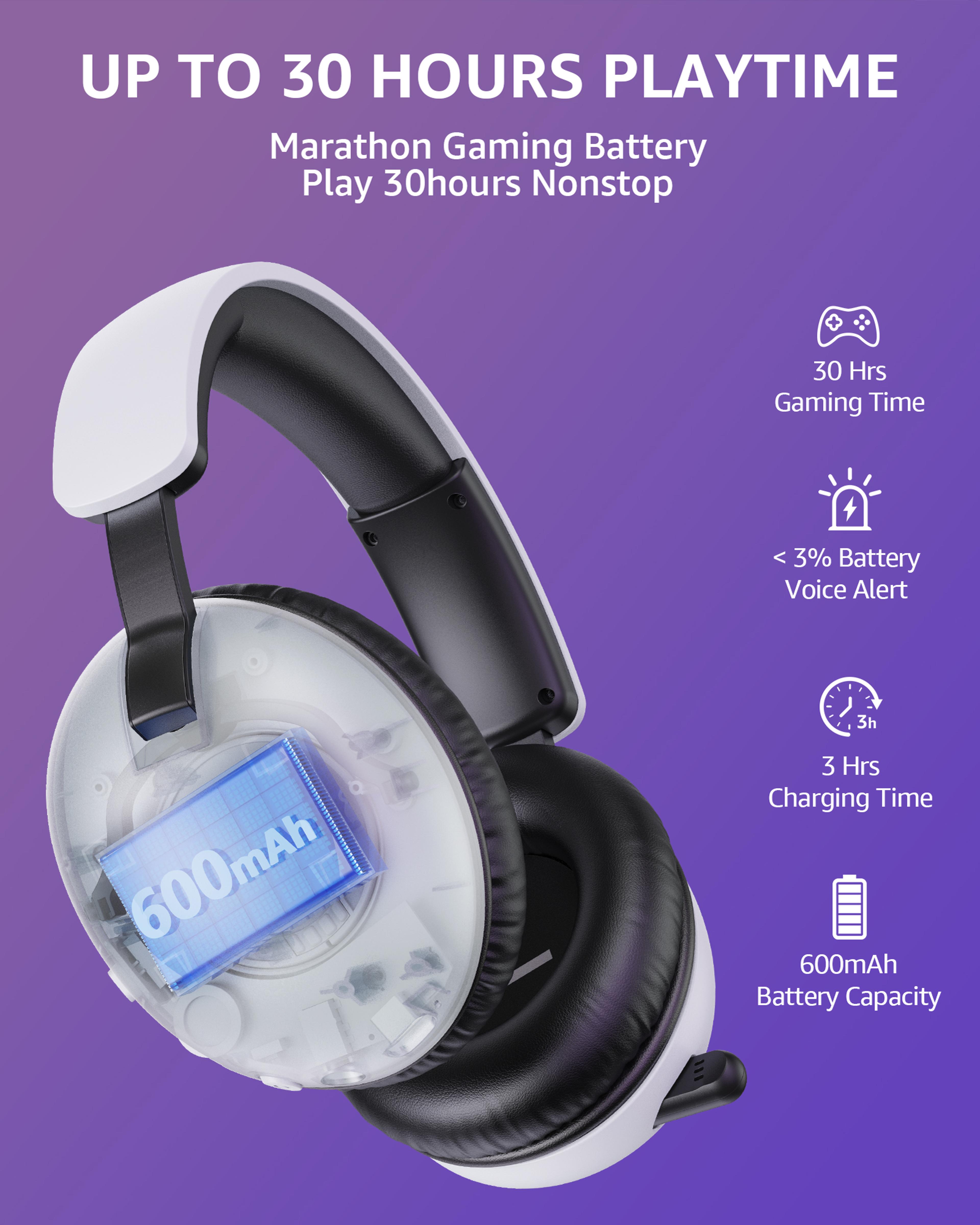 Wireless Gaming Headset With Mic For PS5 PC  Bluetooth Devices 5