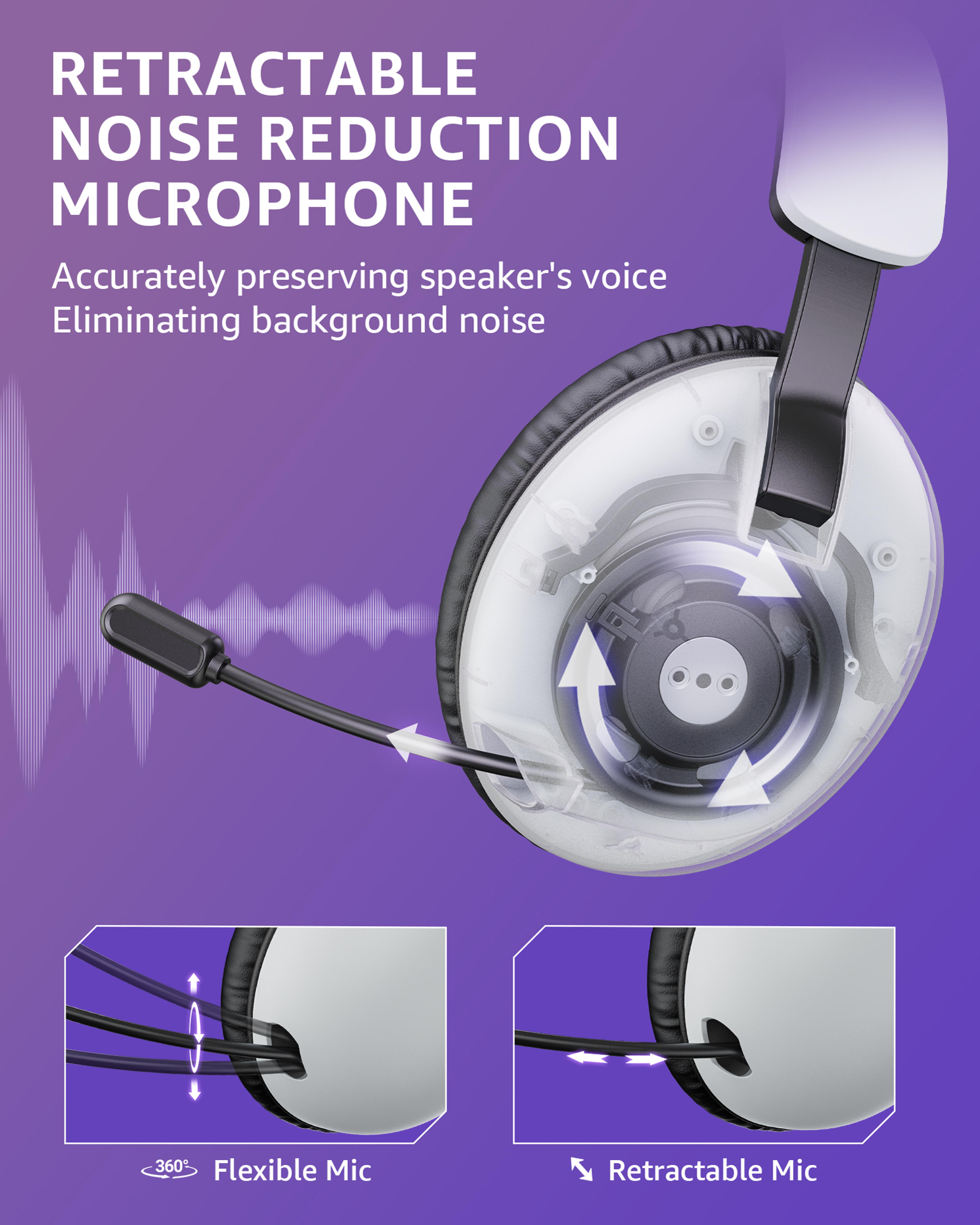Wireless Gaming Headset With Mic For PS5 PC  Bluetooth Devices 6