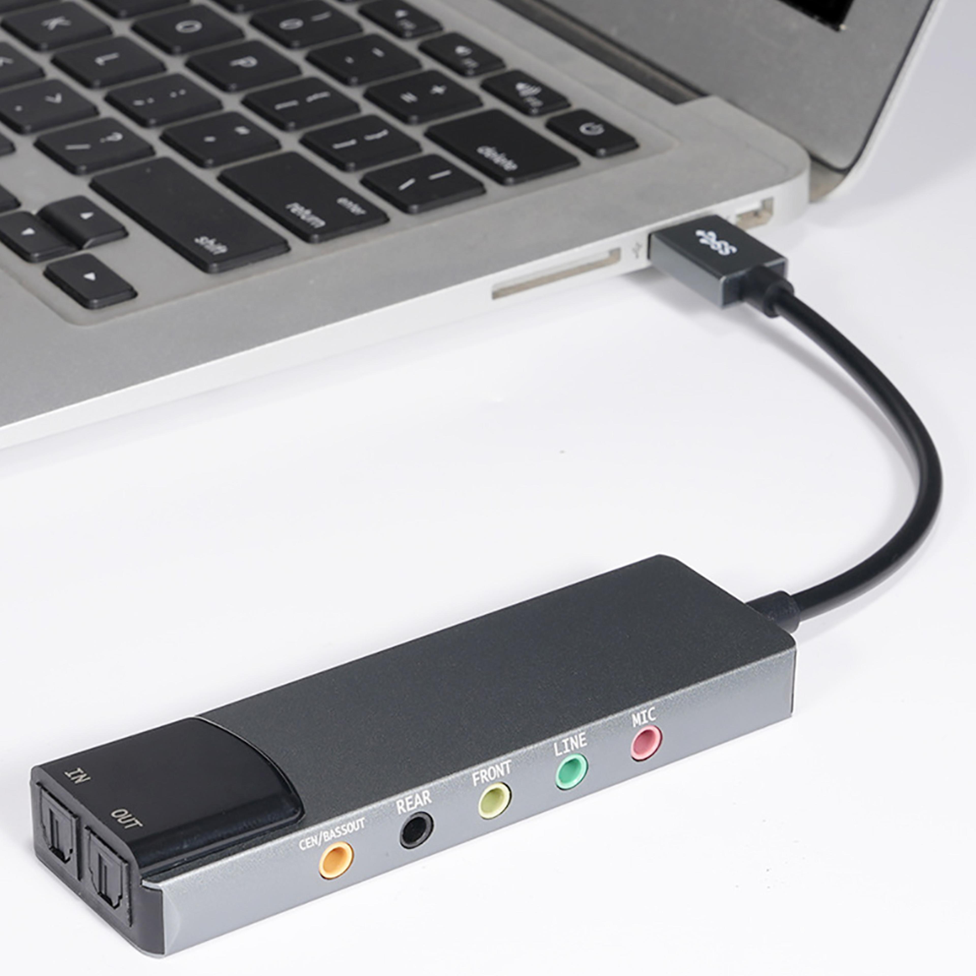 USB External Sound Card Audio Adapter With Optical Output For PC Laptop  Gaming 0