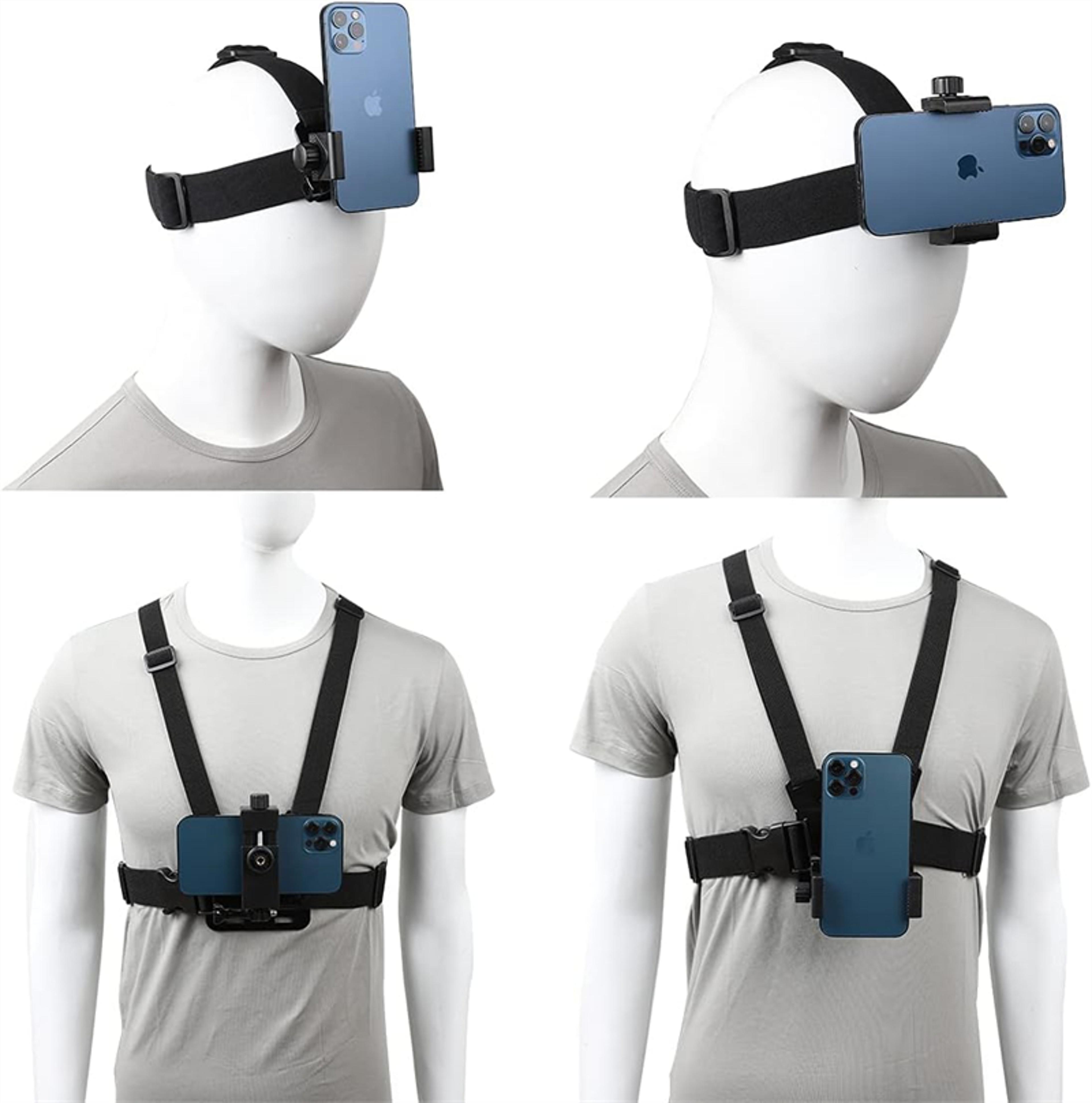 Phone Chest Mount  Head Strap Kit For Smartphones GoPro  POV Vlogging 2