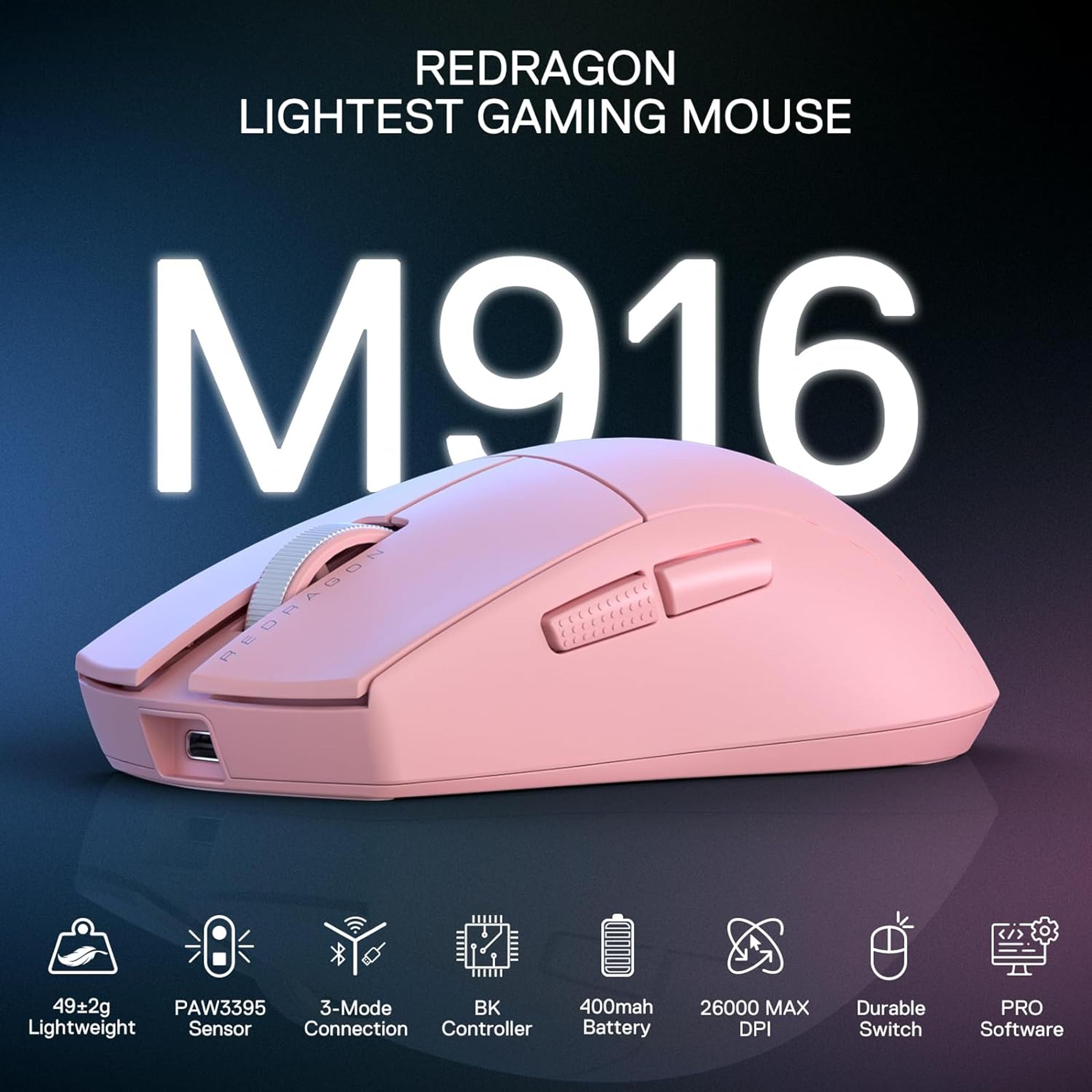 Ultra Lightweight Wireless Gaming Mouse With DPI Tri Mode Connectivity 5