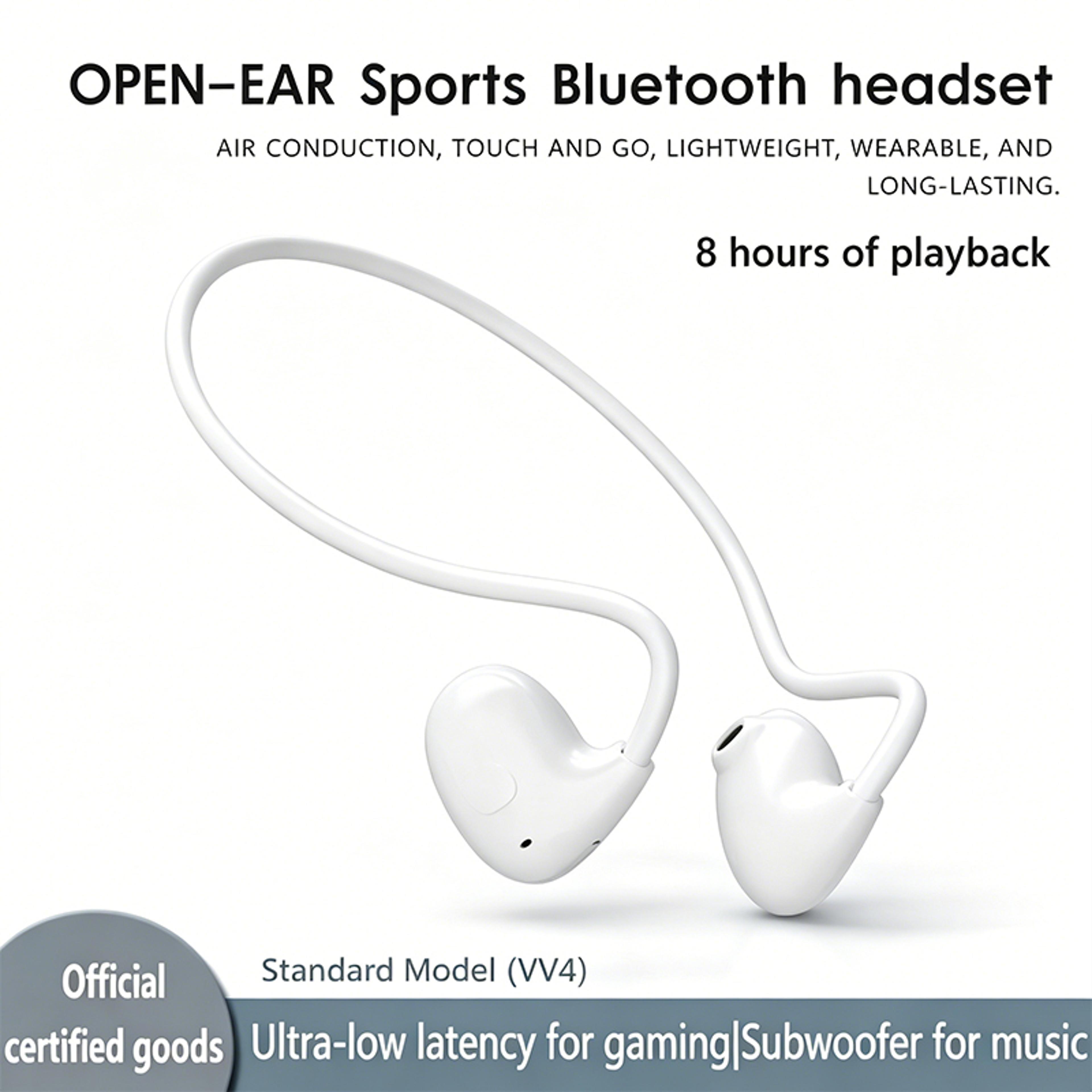 Open Ear Headphones Bluetooth Wireless Sport Earbuds With Air Conduction And Detachable Mic 2