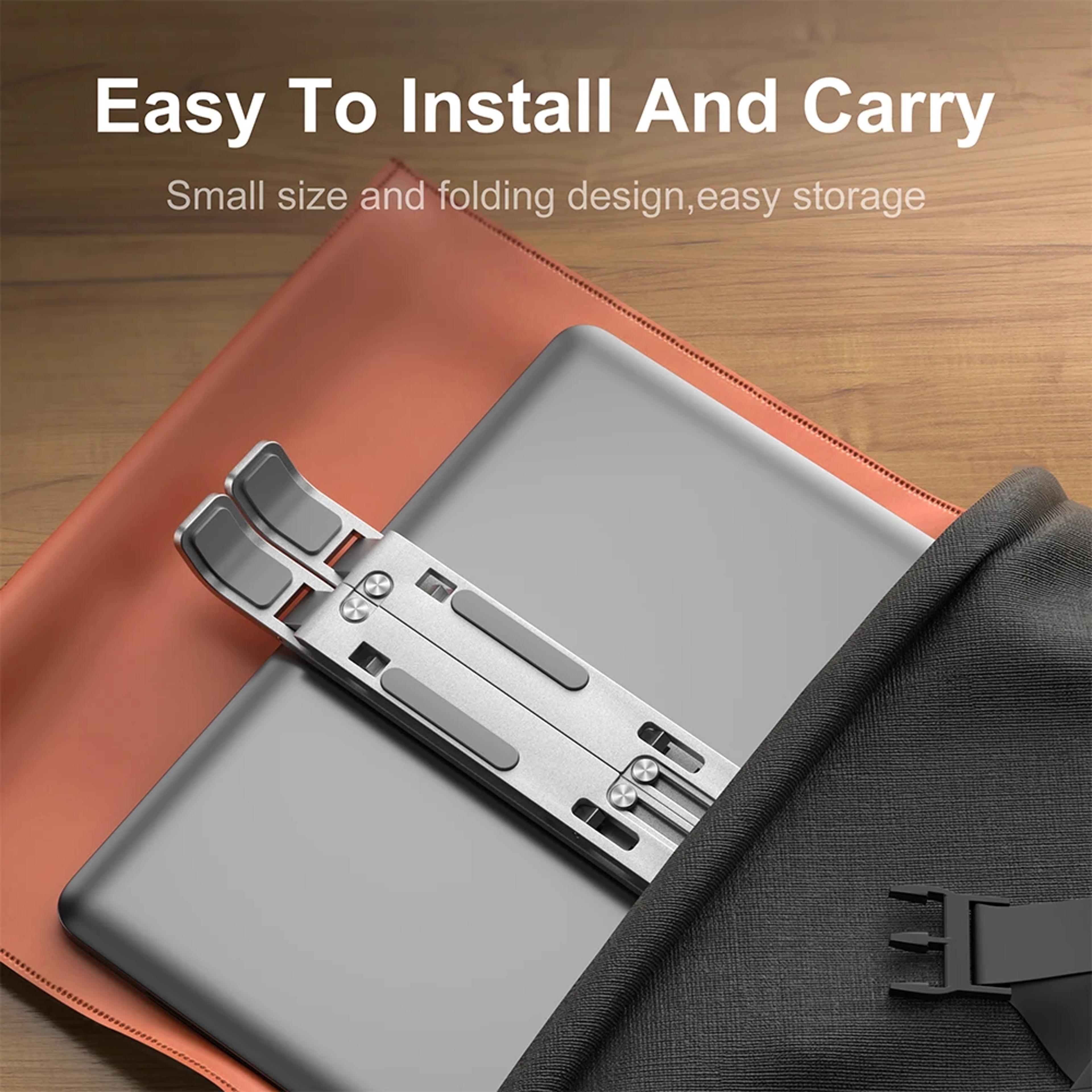 Portable Aluminum Laptop Stand Foldable Ergonomic Laptop Riser For MacBook Notebook  Laptops 4