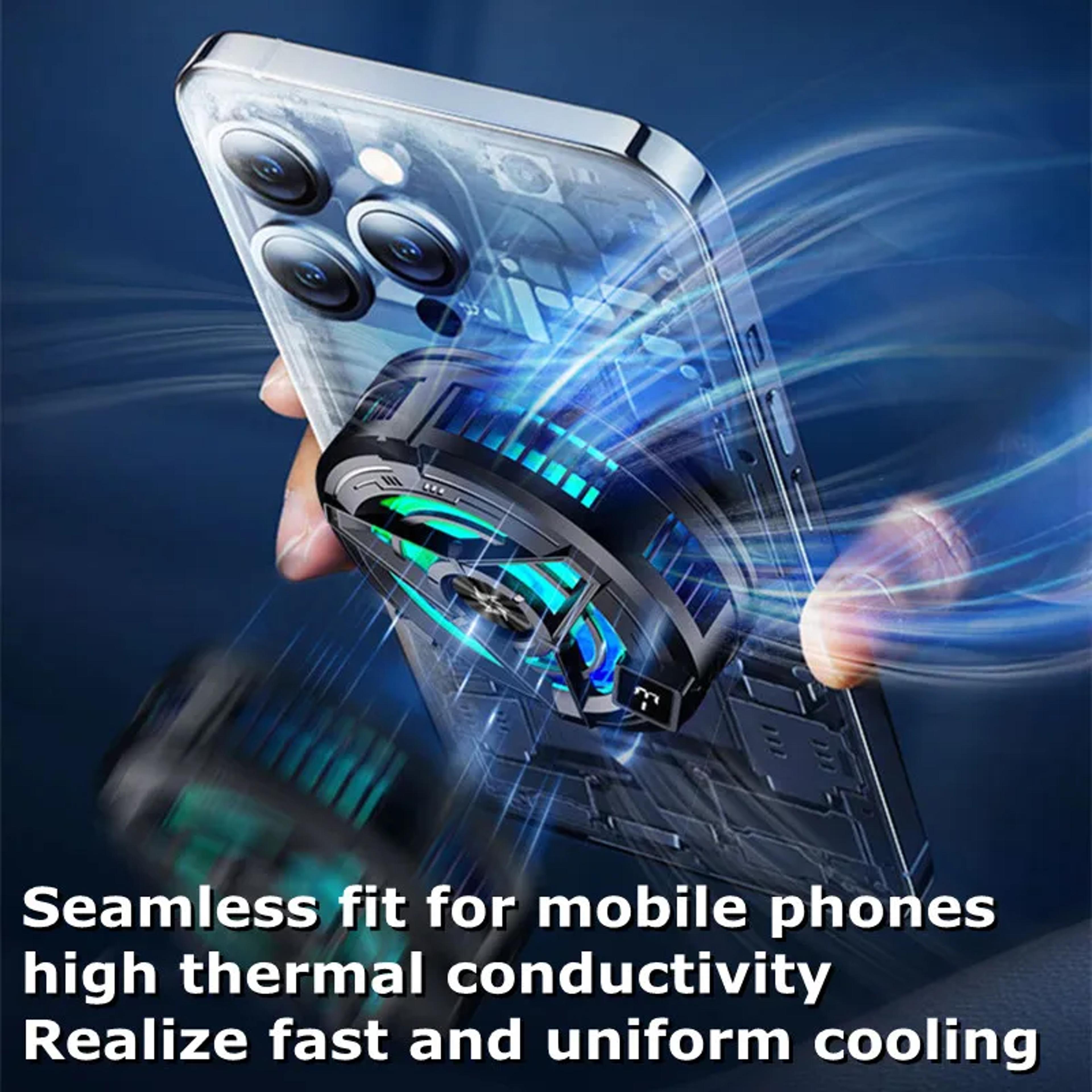 Magnetic Phone Cooler With Digital Display Fast Cooling Clip On Cooling Fan For IPhone  Android 3