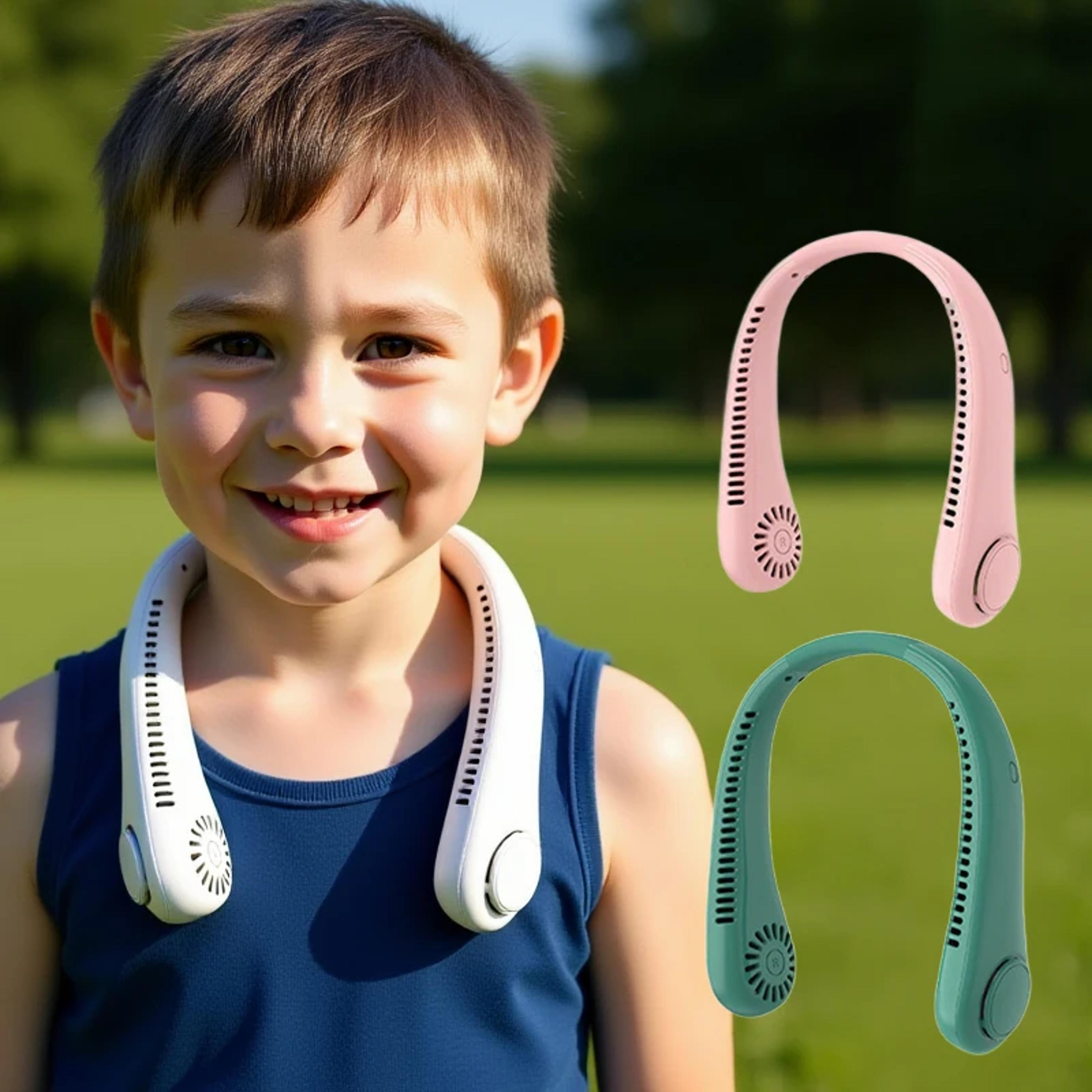 Portable Neck Fan 3 Speeds Mode Adjustable Stretchable Neck Fan Blow Air For Cooling Hand Free 4000 2