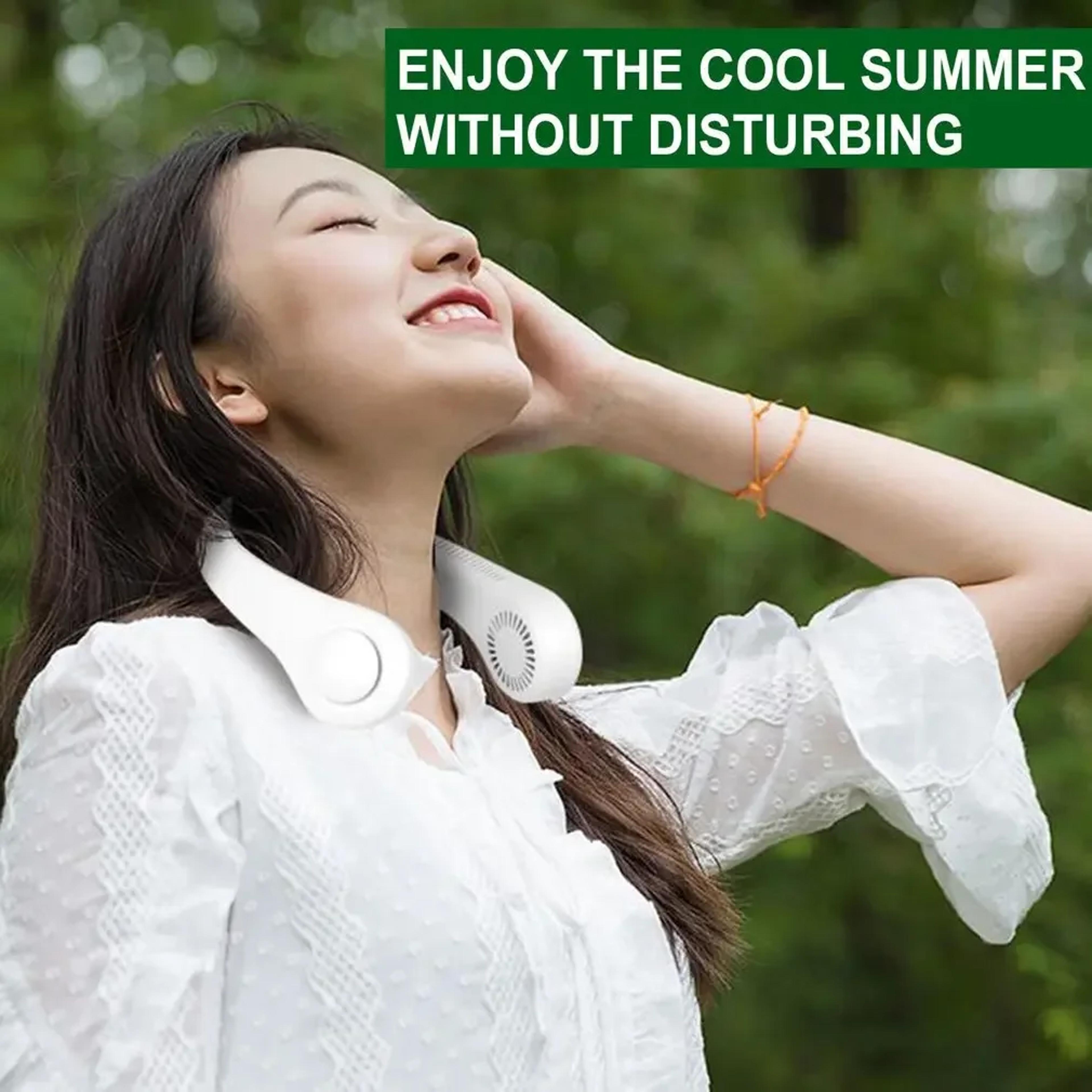 Arctic Breeze Portable Neck Fan Rechargeable Bladeless Neck Fan For Hands Free Summer Cooling 3