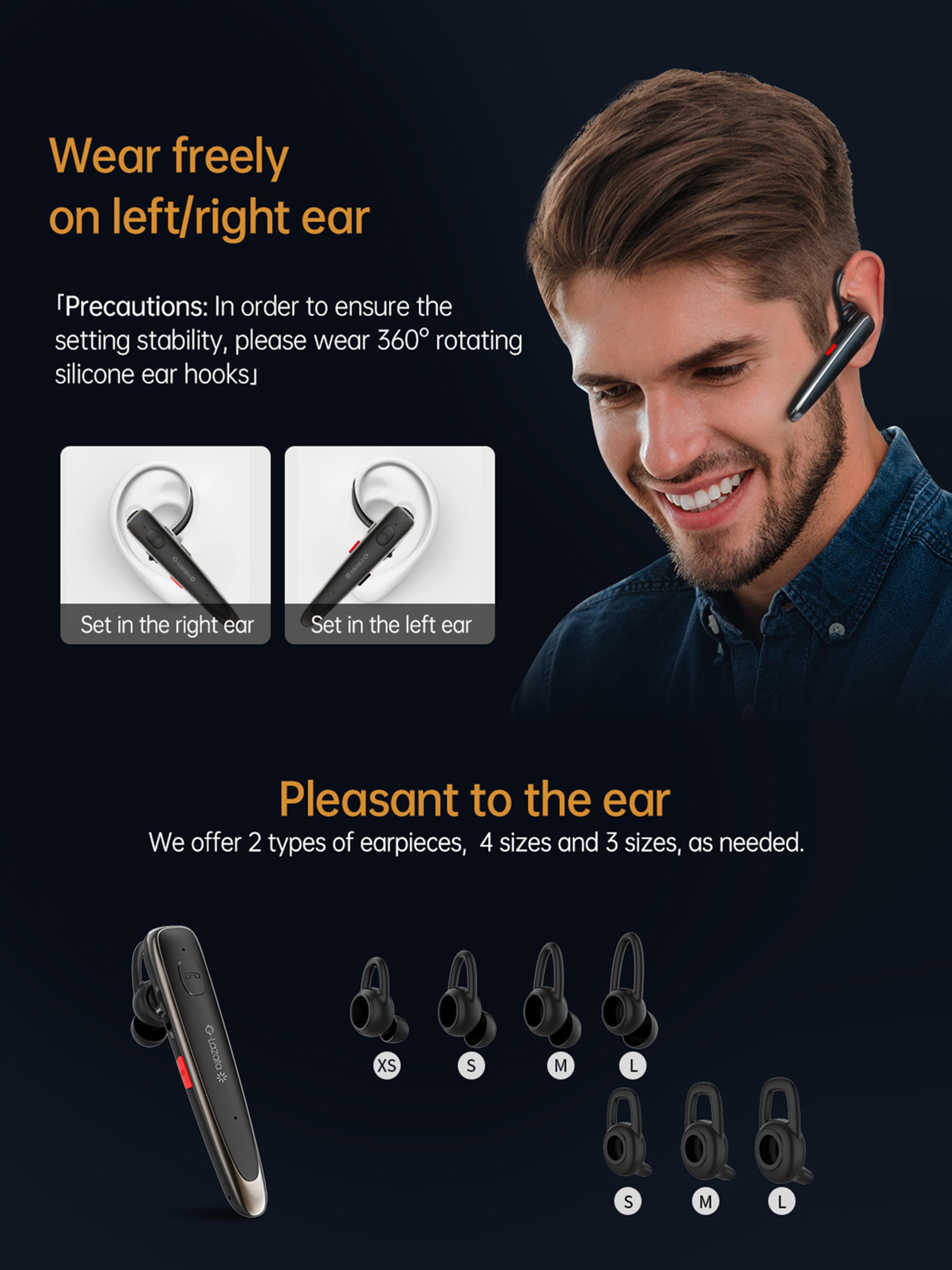 Bluetooth Headset Wireless Earpiece With Dual Mic Noise Cancelling For Driving  Work 5