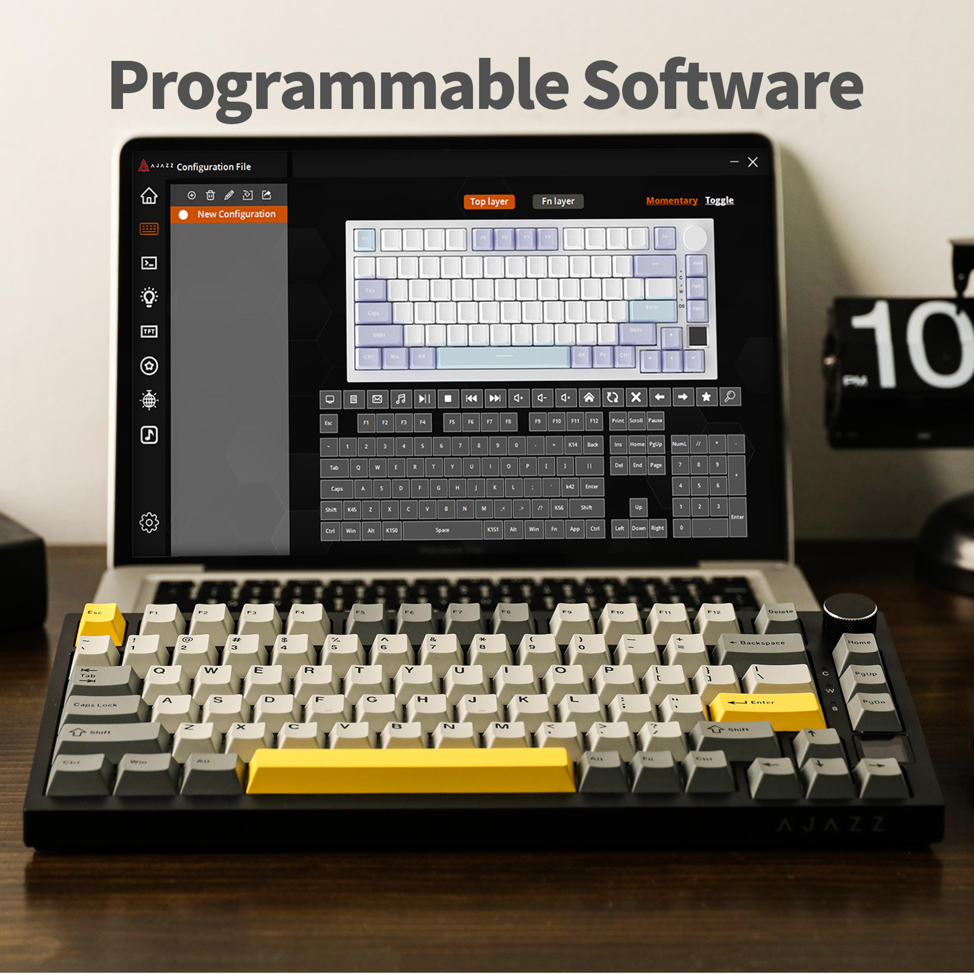 Wireless Mechanical Keyboard With TFT Screen And Gasket Mount For Mac Windows 5