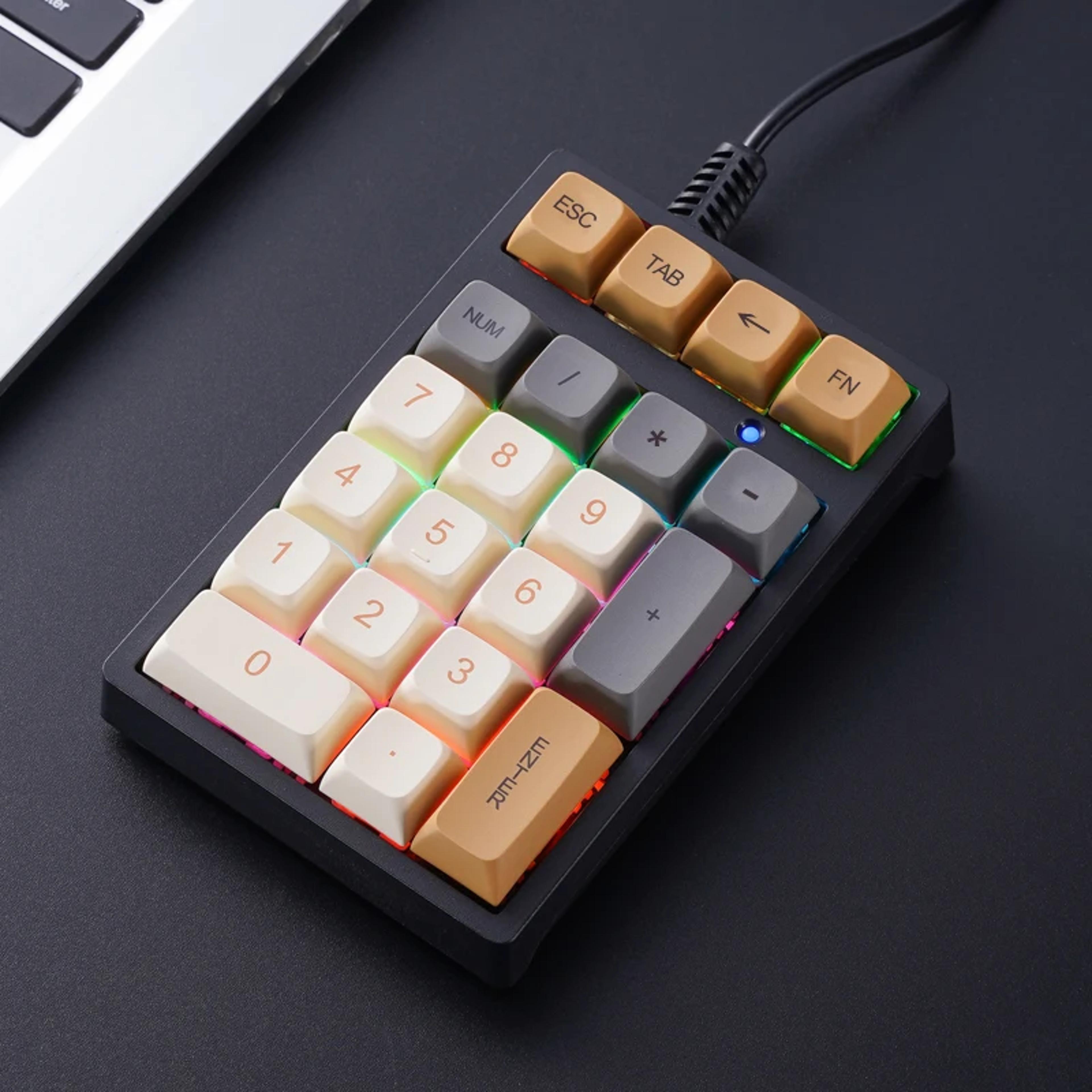 Key Wired Mechanical Numeric Keypad With RGB Lights USB Number Pad For Accounting And Data Entry 4