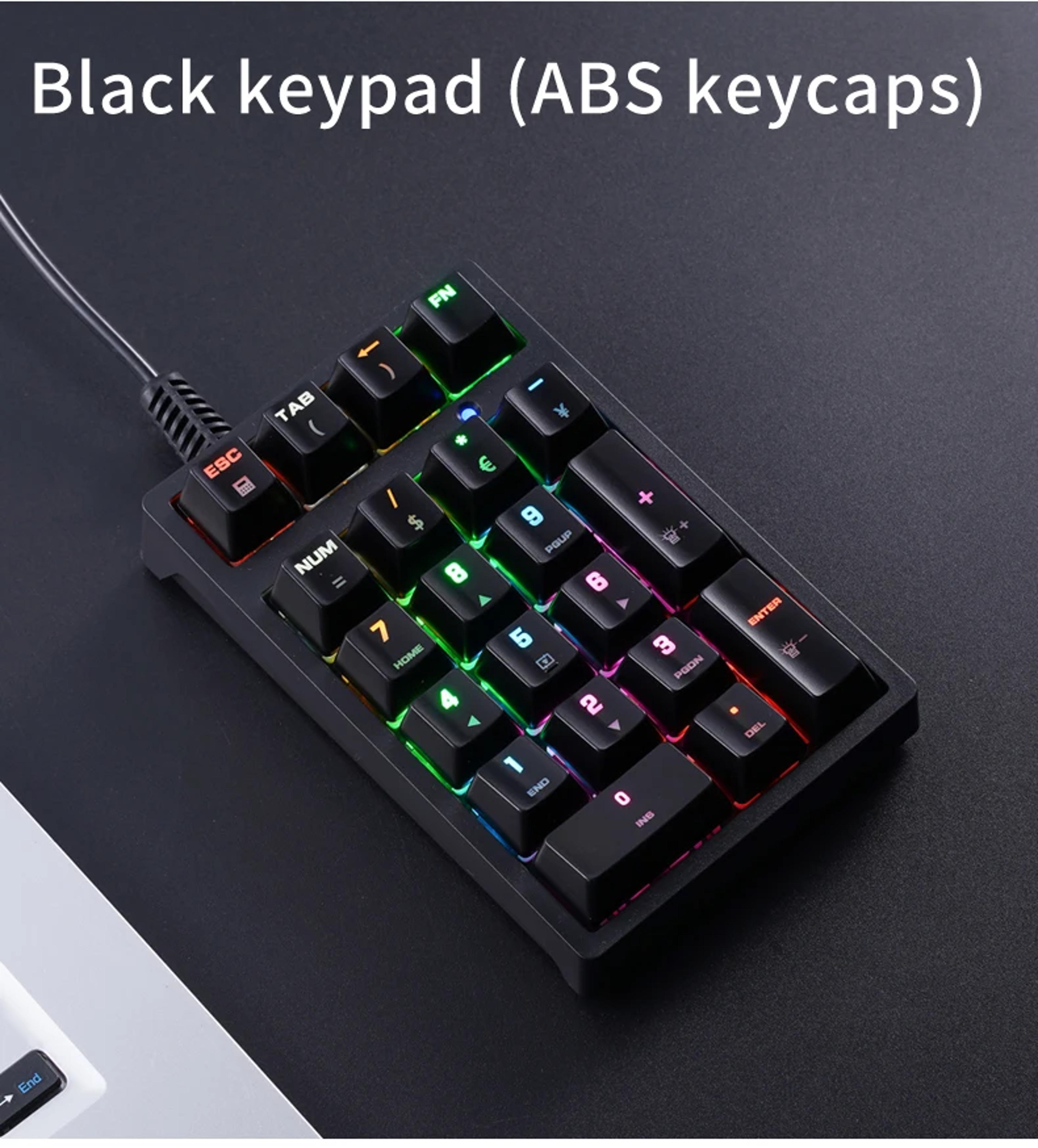 Key Wired Mechanical Numeric Keypad With RGB Lights USB Number Pad For Accounting And Data Entry 3