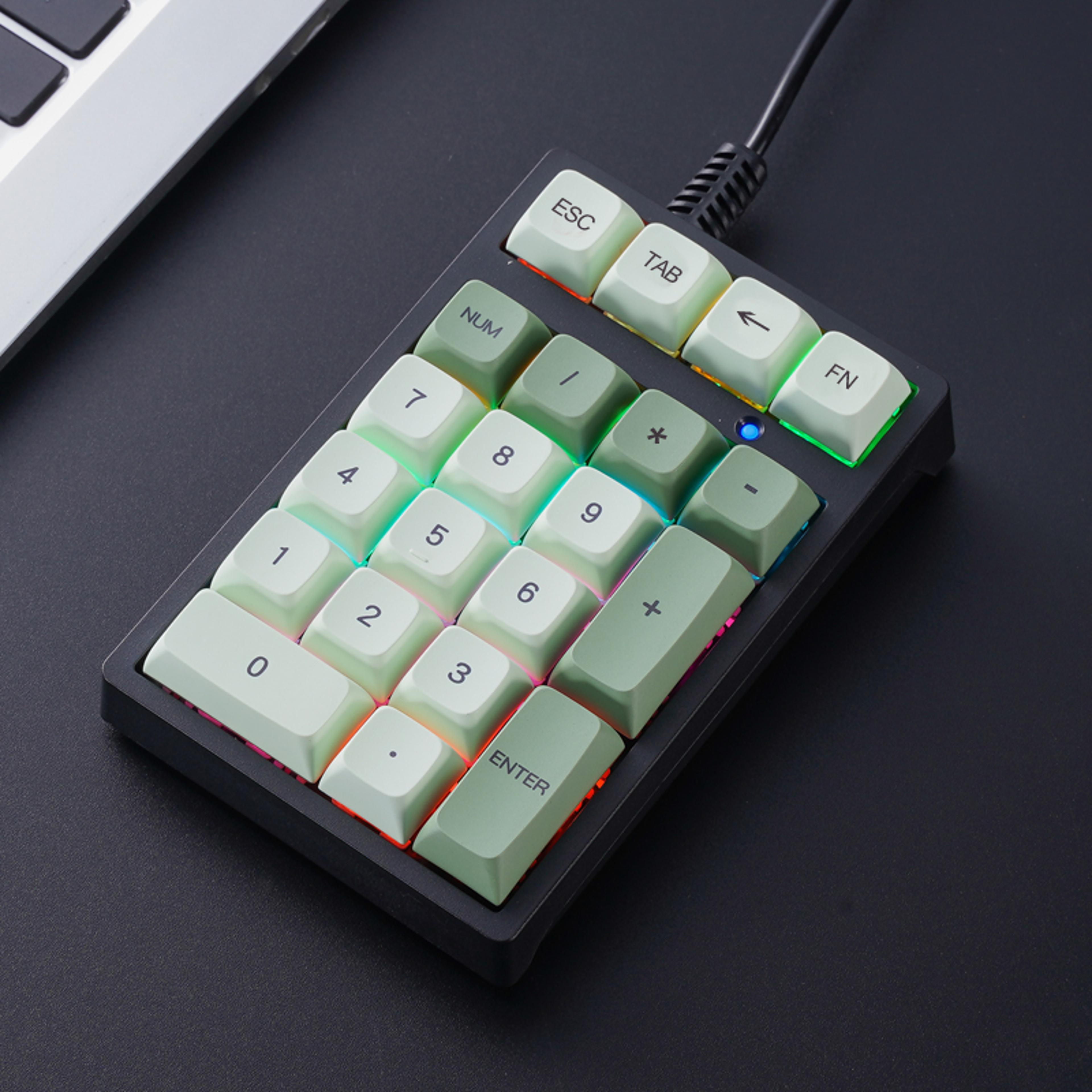 Key Wired Mechanical Numeric Keypad With RGB Lights USB Number Pad For Accounting And Data Entry 6