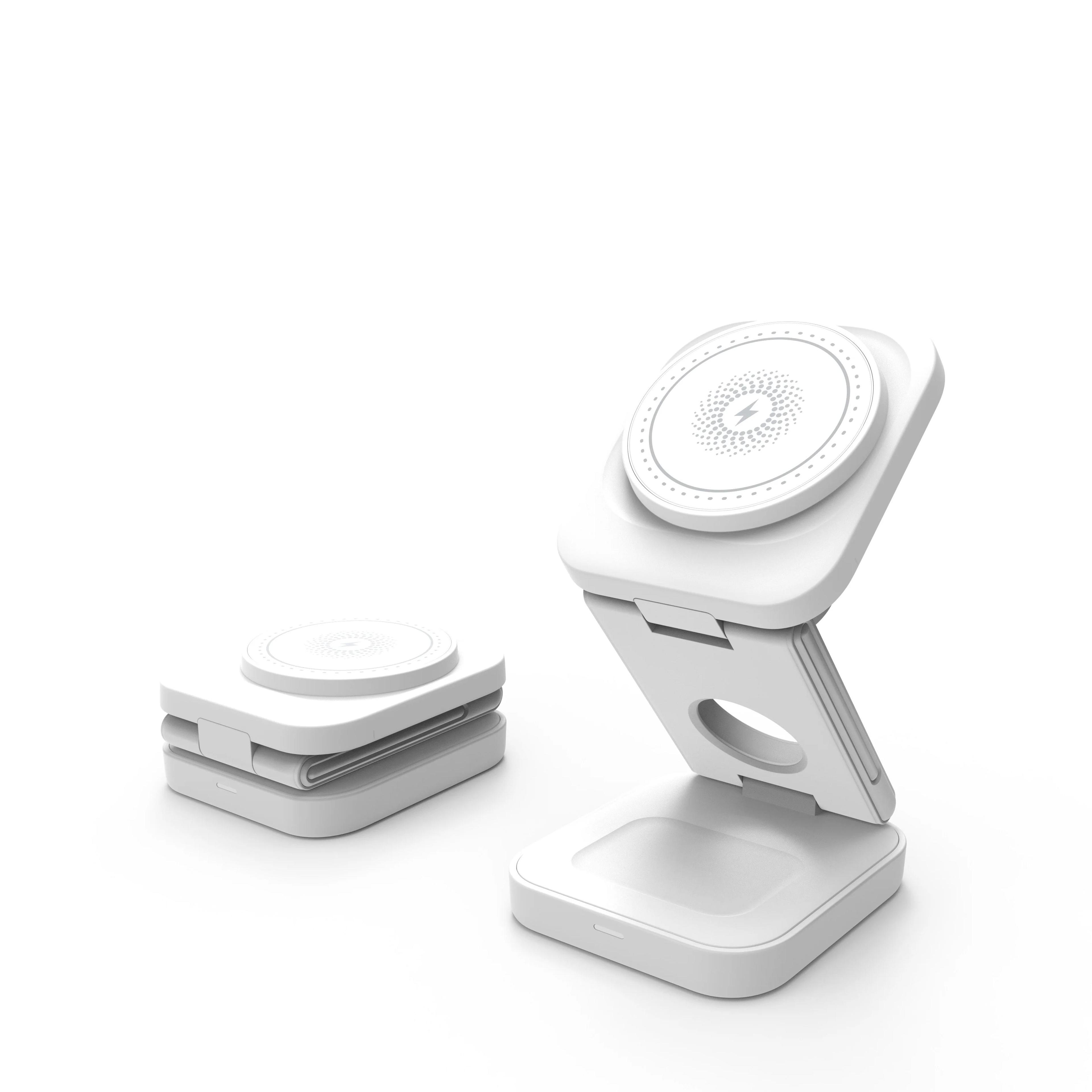 Magnetic Wireless Charger Foldable Charging Station For IPhone Apple Watch  AirPods 0