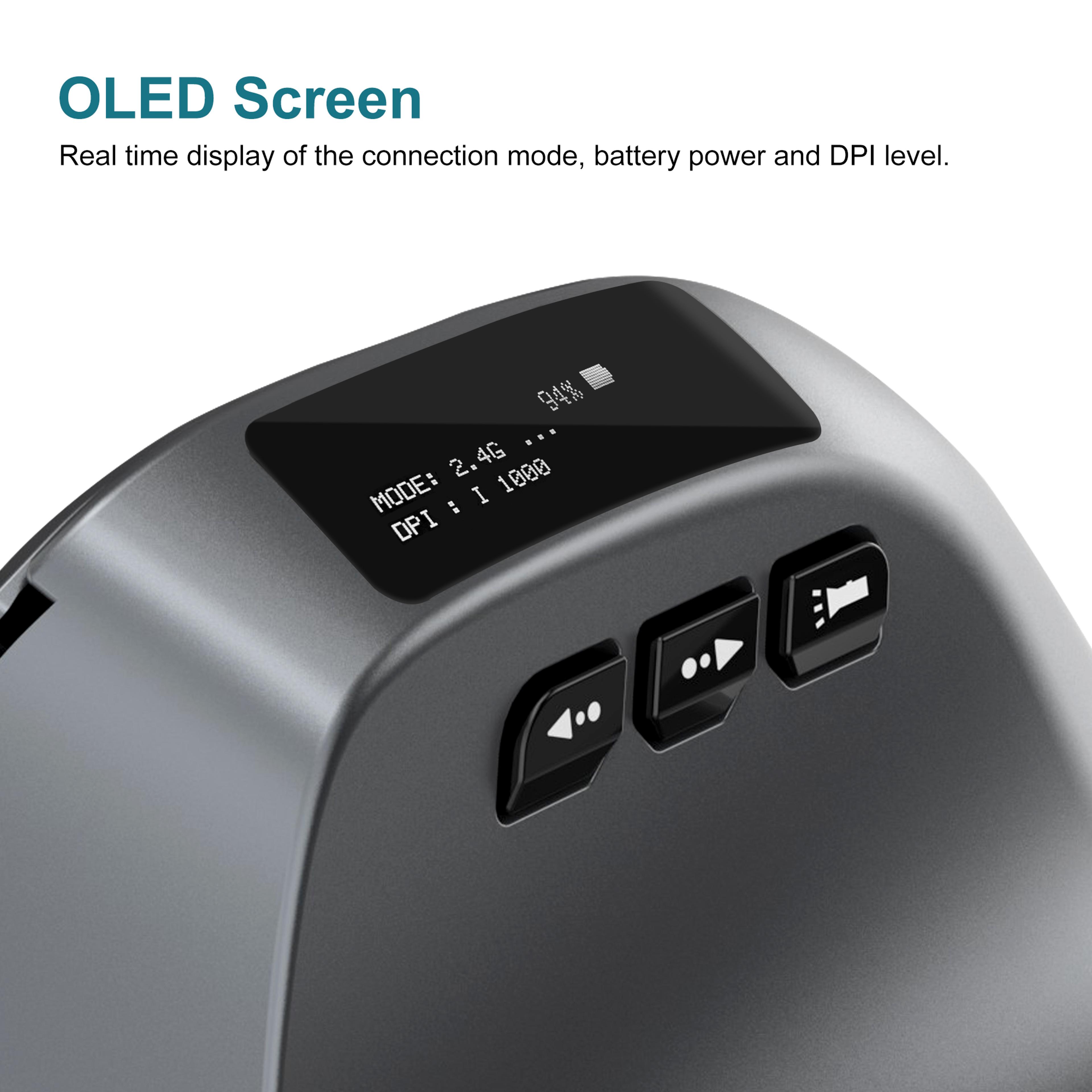 Ergonomic Vertical Mouse With OLED Display Rechargeable Wireless Bluetooth Mouse For PC  Laptop 2