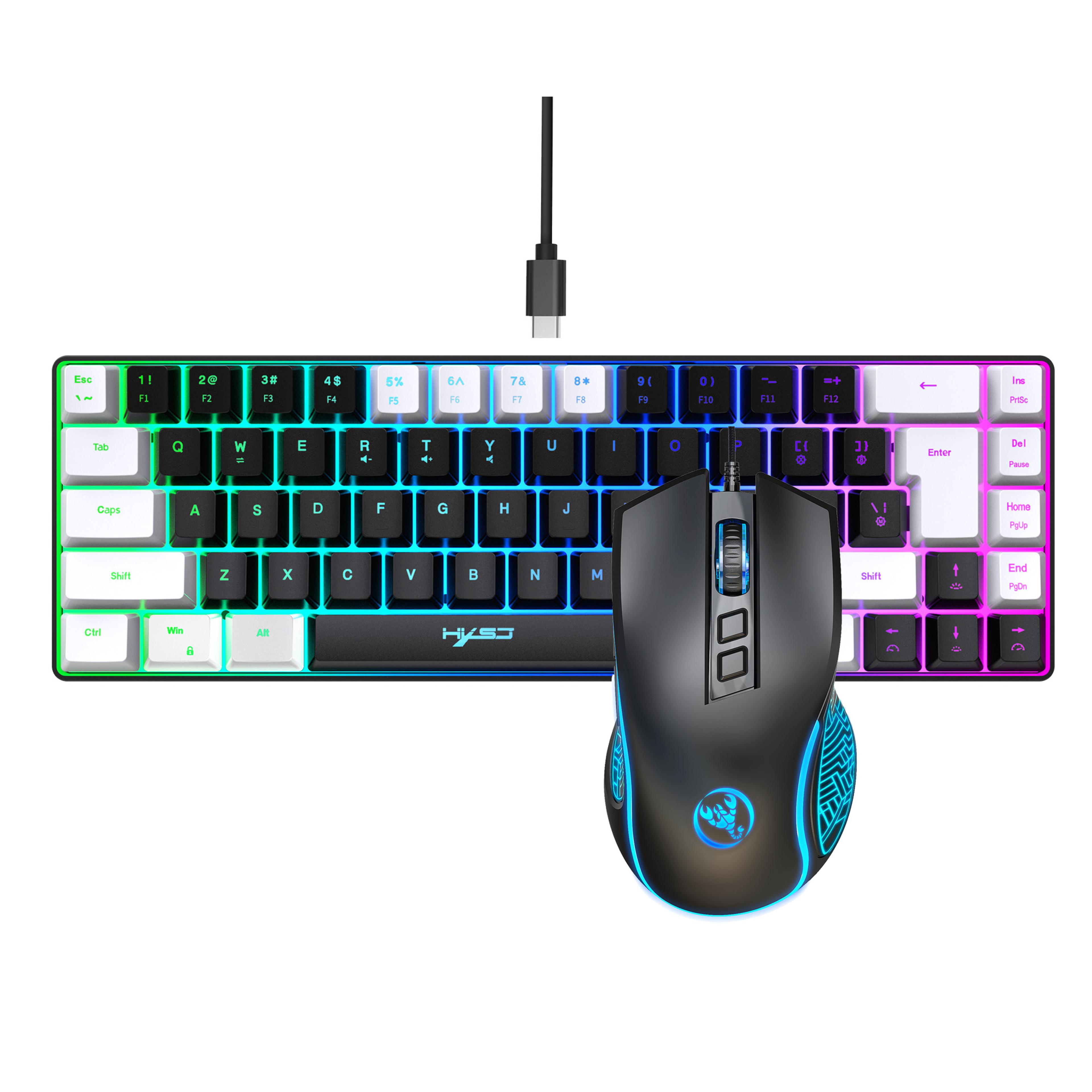 Key RGB Gaming Keyboard And Mouse Combo With Mechanical Feel Keys 4