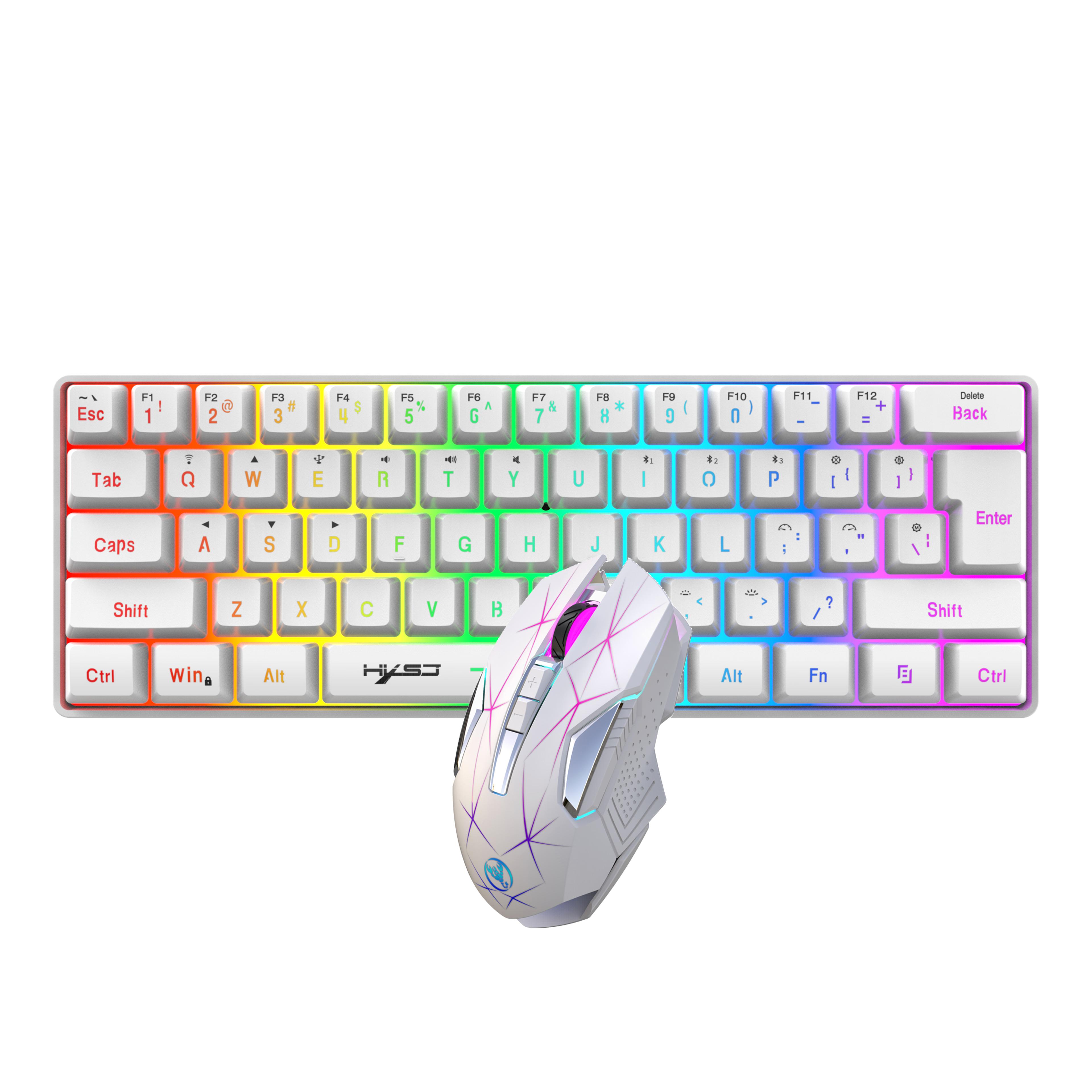Wireless Gaming Keyboard And Mouse Combo With RGB Backlit Mechanical Feel Keys 0