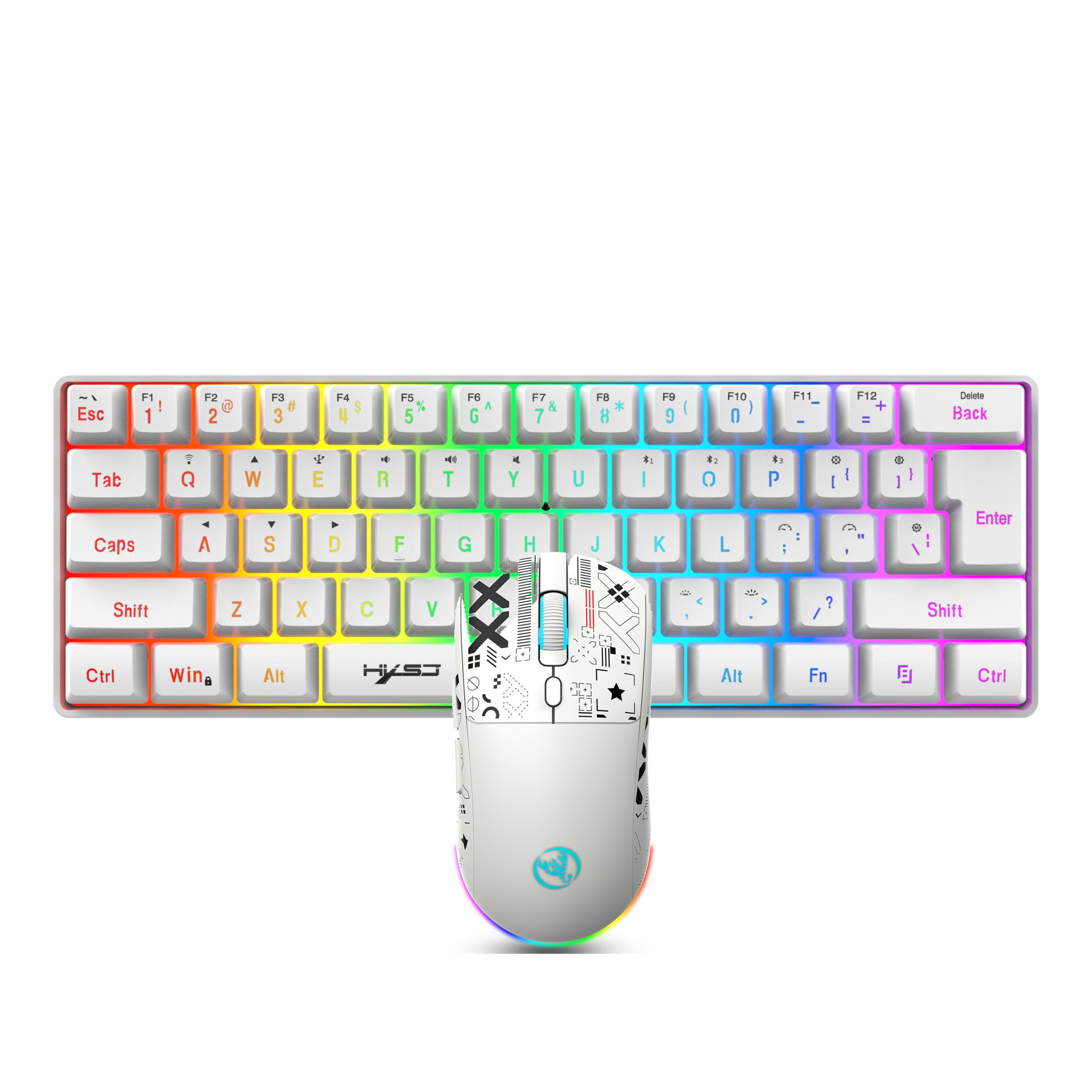 Wireless Gaming Keyboard And Mouse Combo With RGB Backlit Mechanical Feel Keys 4
