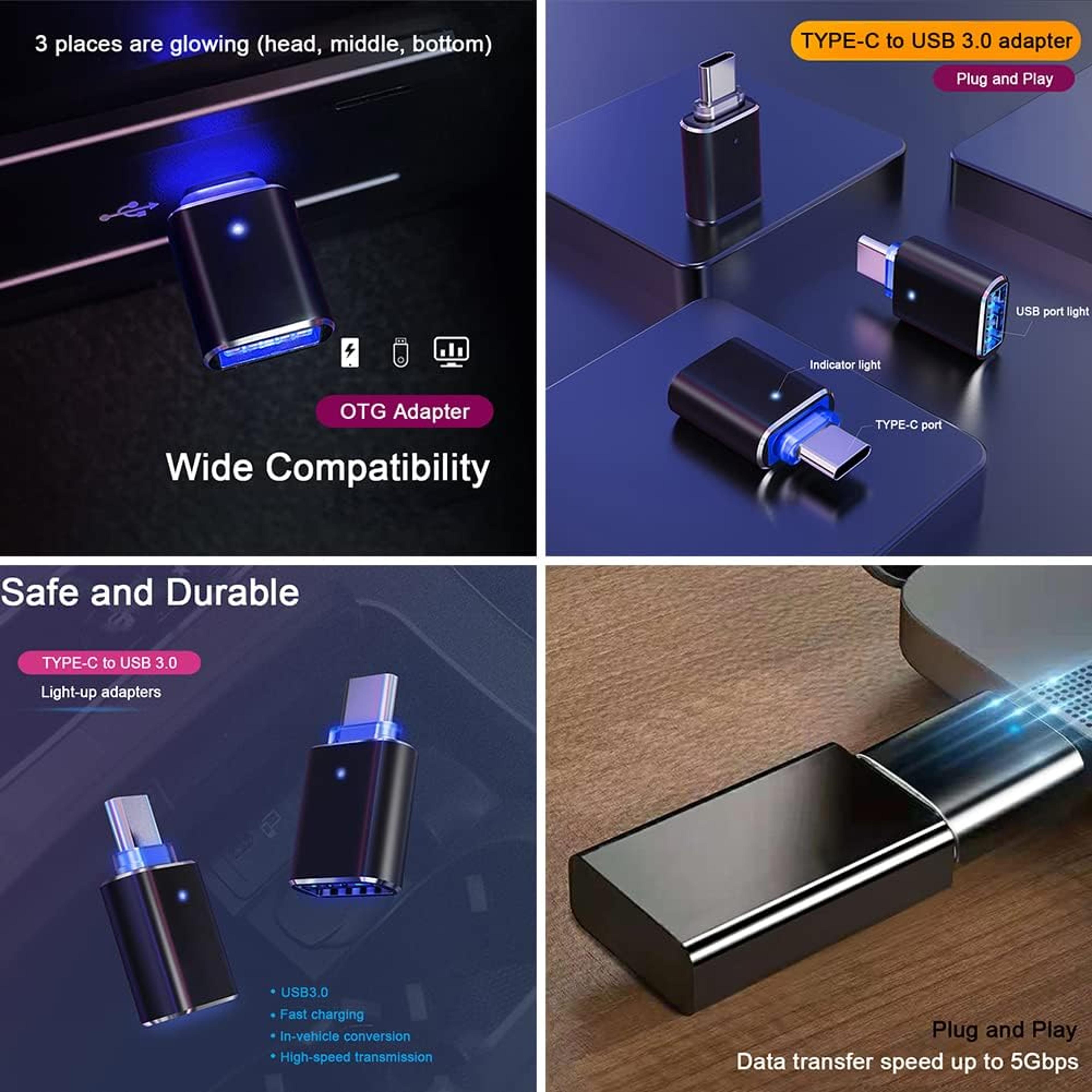 USB C OTG Adapter USB 30 Type C Converter For Laptops And Smartphones 3