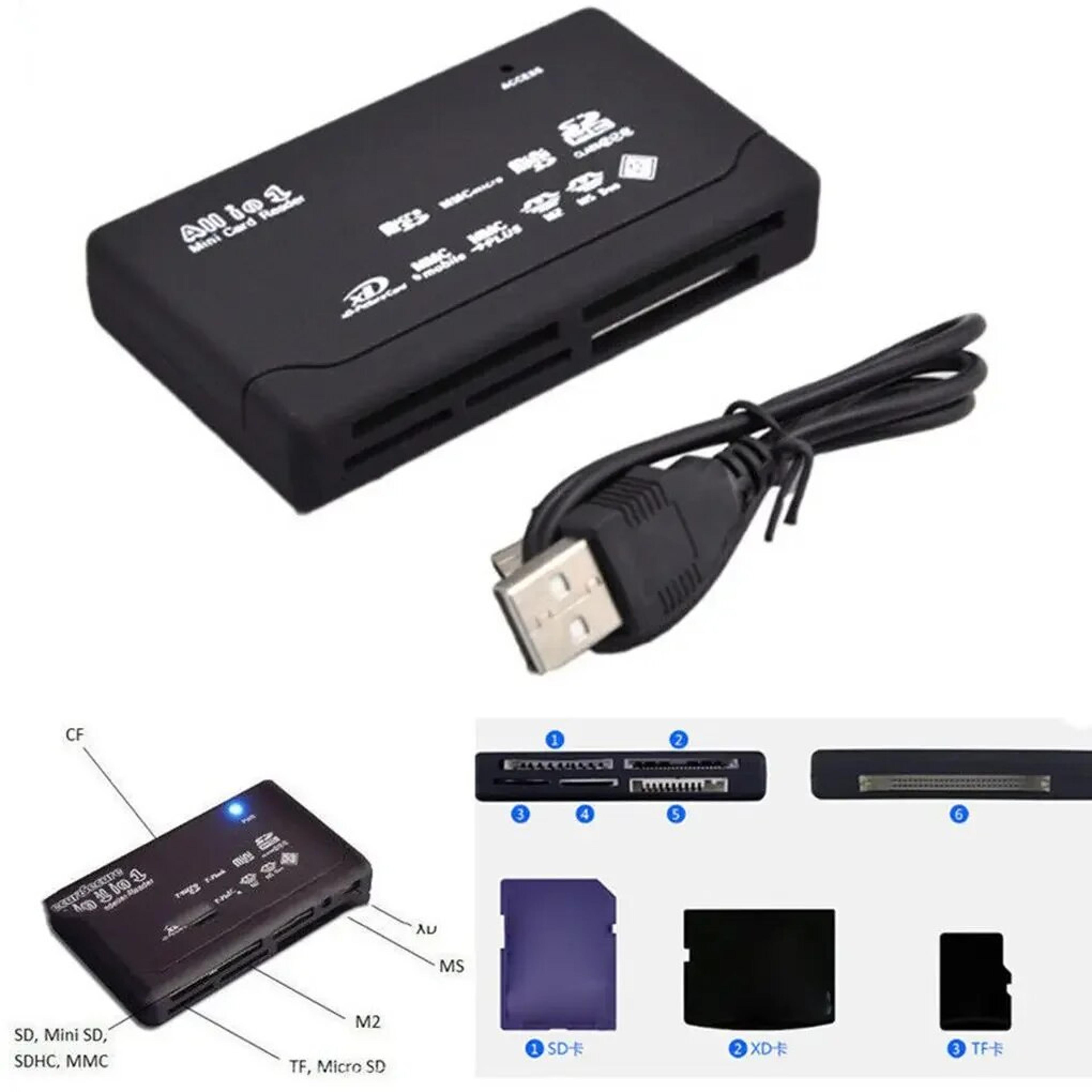 All In One USB Card Reader For Micro SD CF TF MS XD Memory Cards 3