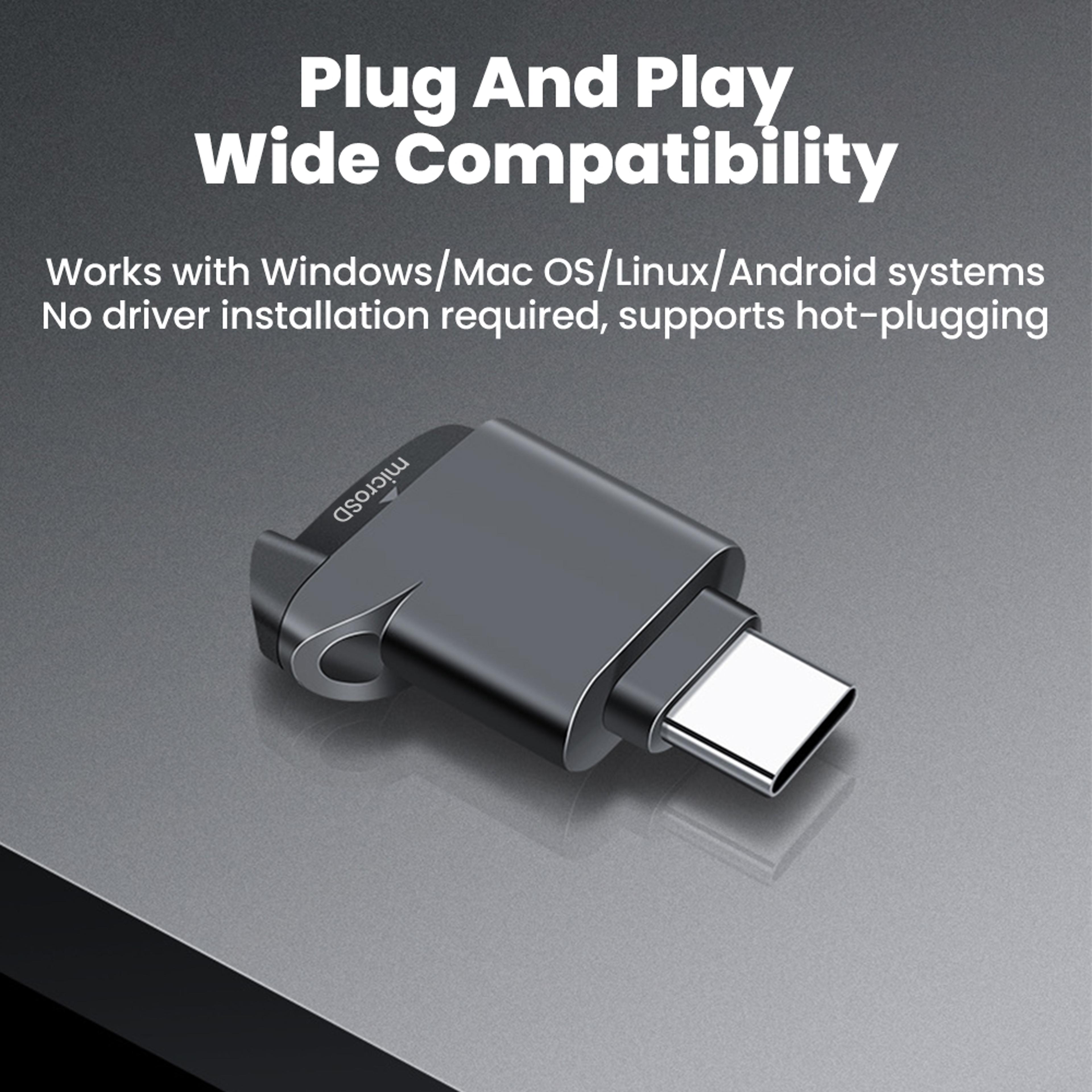 USB C TF Card Reader OTG Adapter For Android And USB C Devices 6
