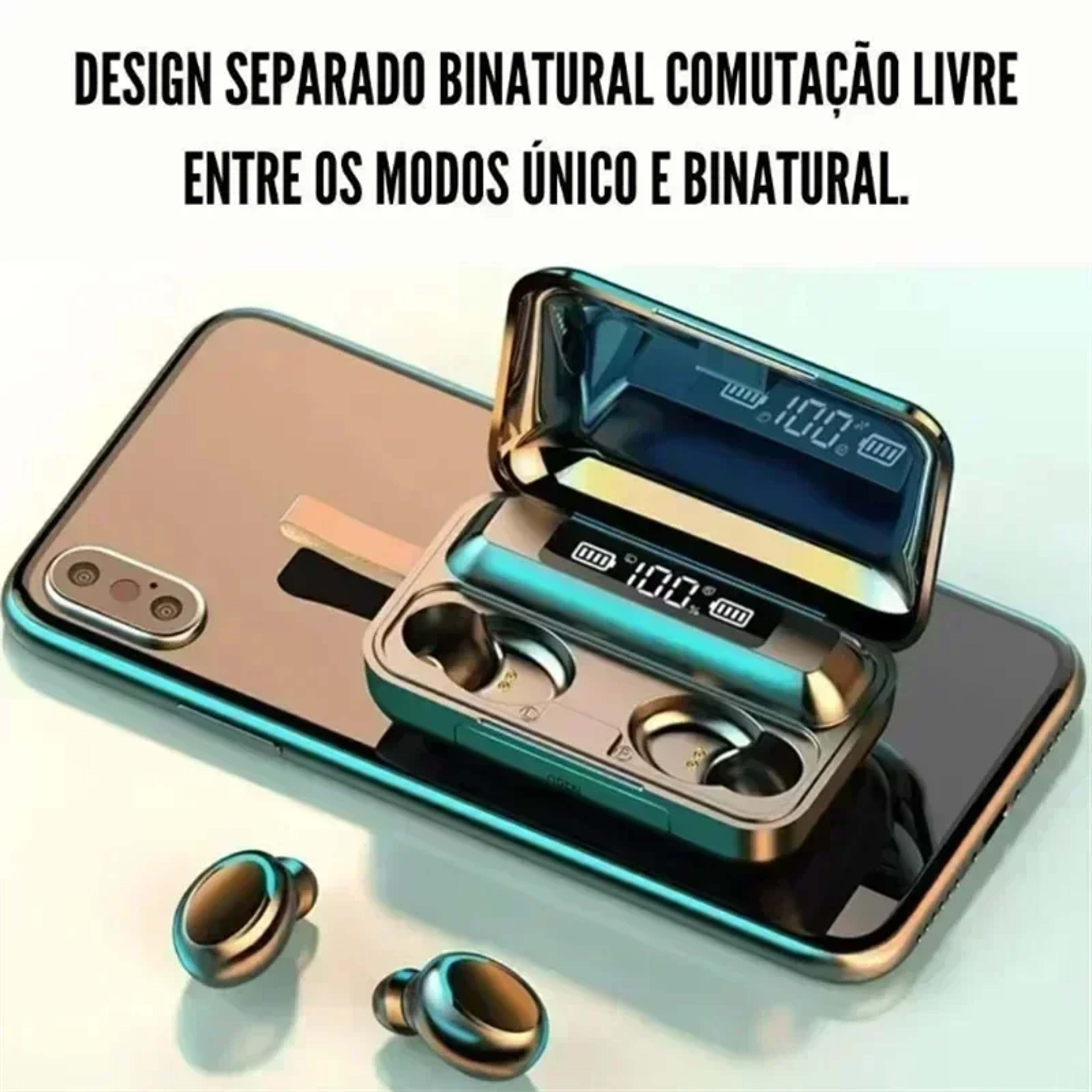 Bluetooth Wireless Earbuds With Deep Bass And LED Charging Case 2