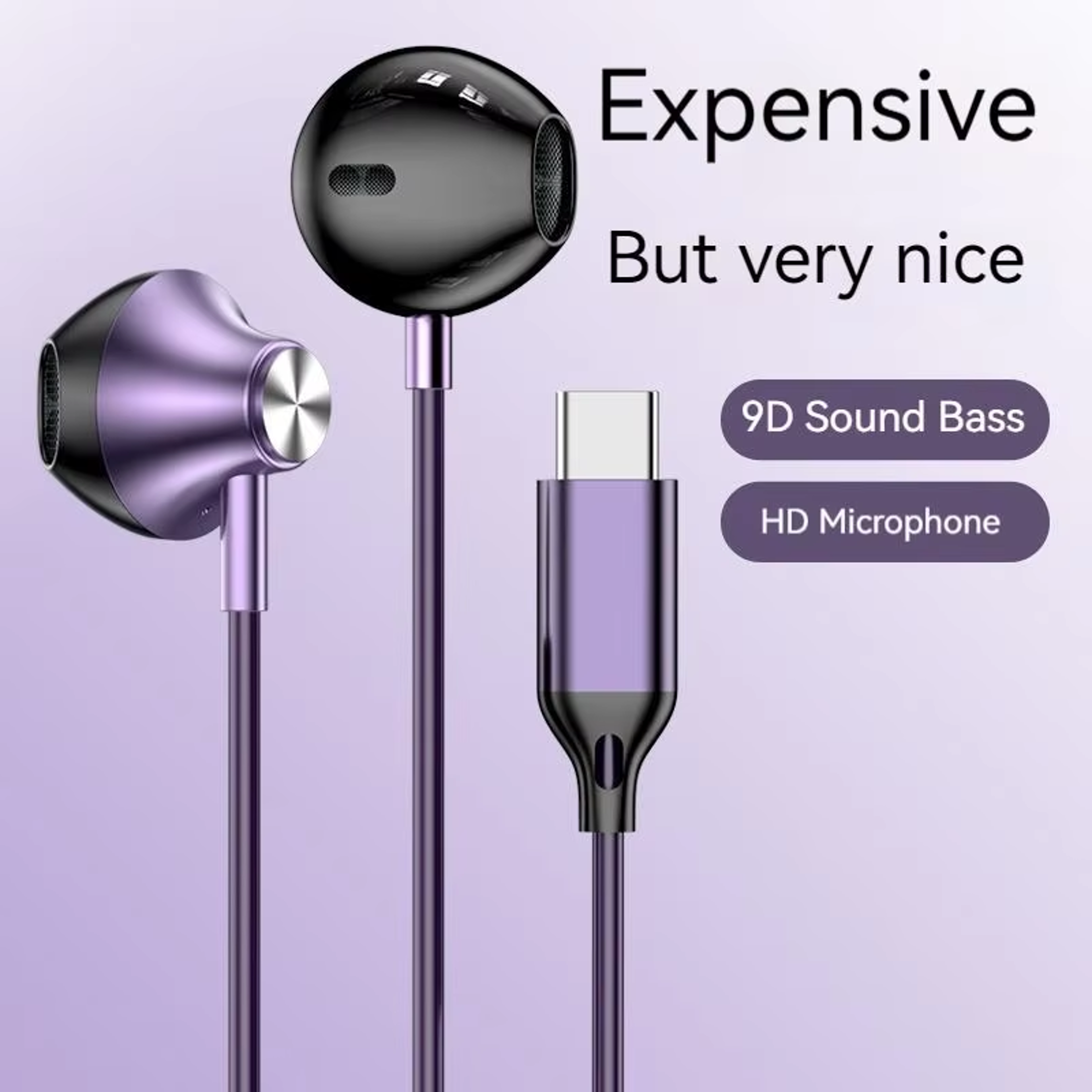 HiFi Bass Gaming Earbuds With USB C And Wired Audio 9