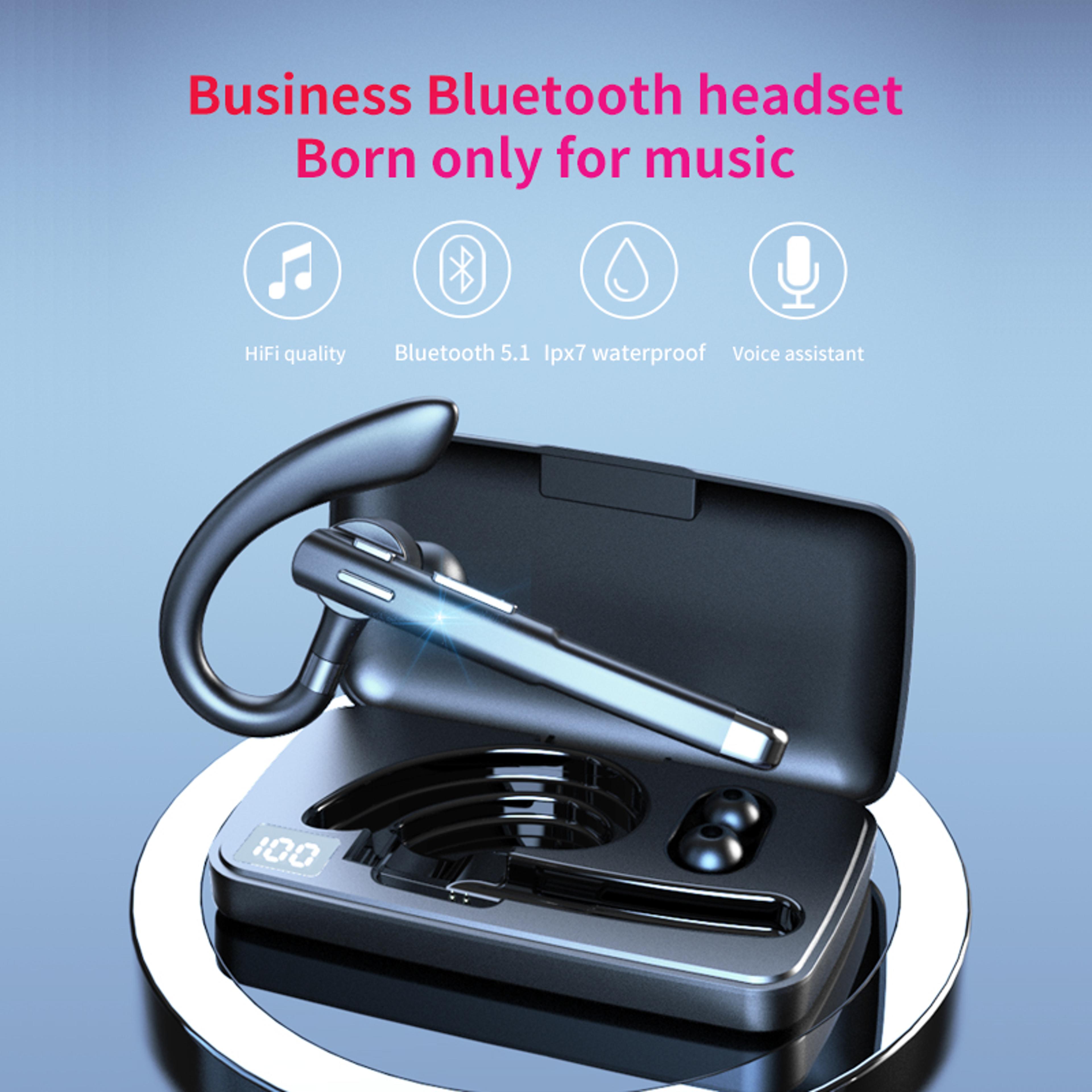 Bluetooth Single Ear Noise Cancelling Headset With Microphone For Business And Driving 1
