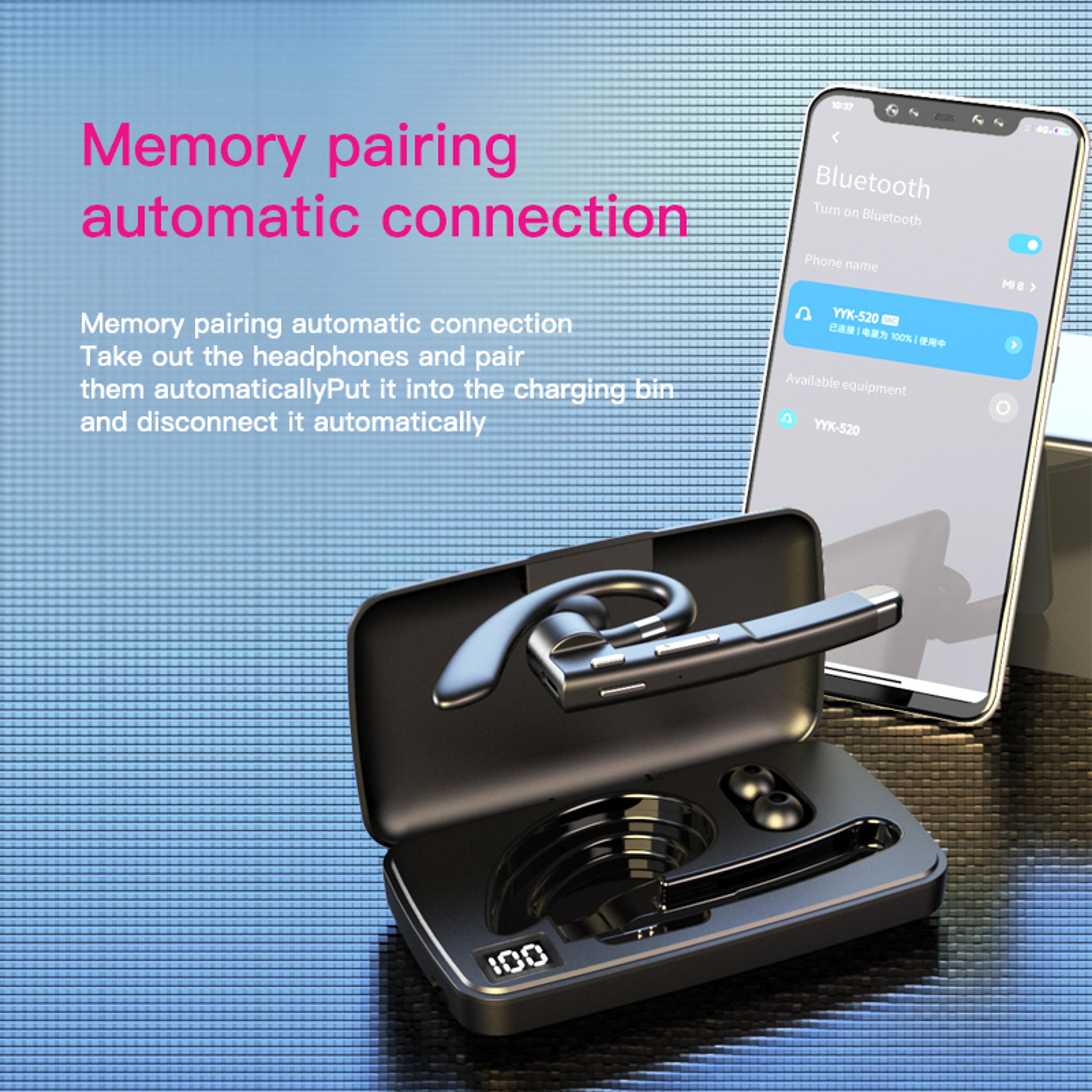 Bluetooth Single Ear Noise Cancelling Headset With Microphone For Business And Driving 4