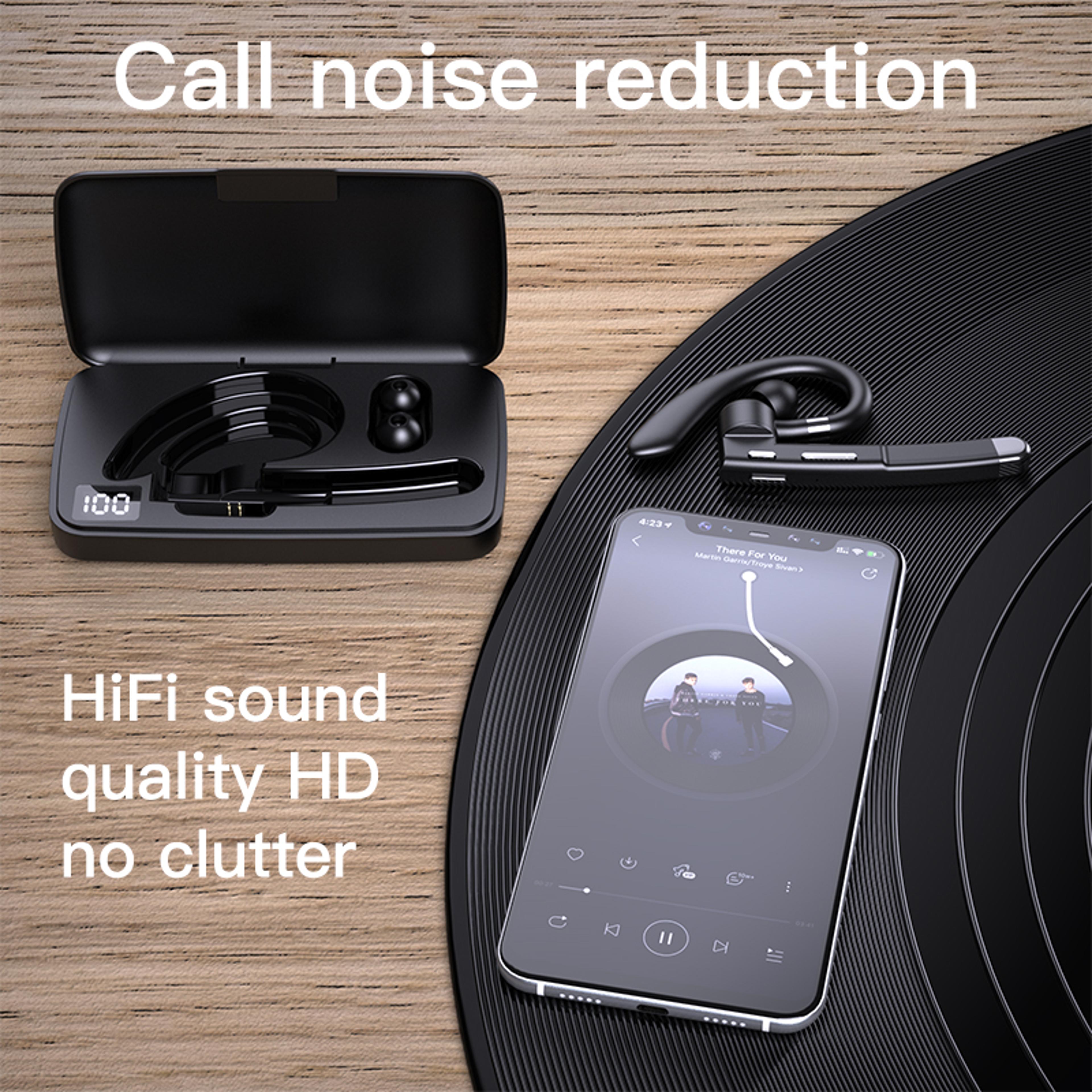 Bluetooth Single Ear Noise Cancelling Headset With Microphone For Business And Driving 5