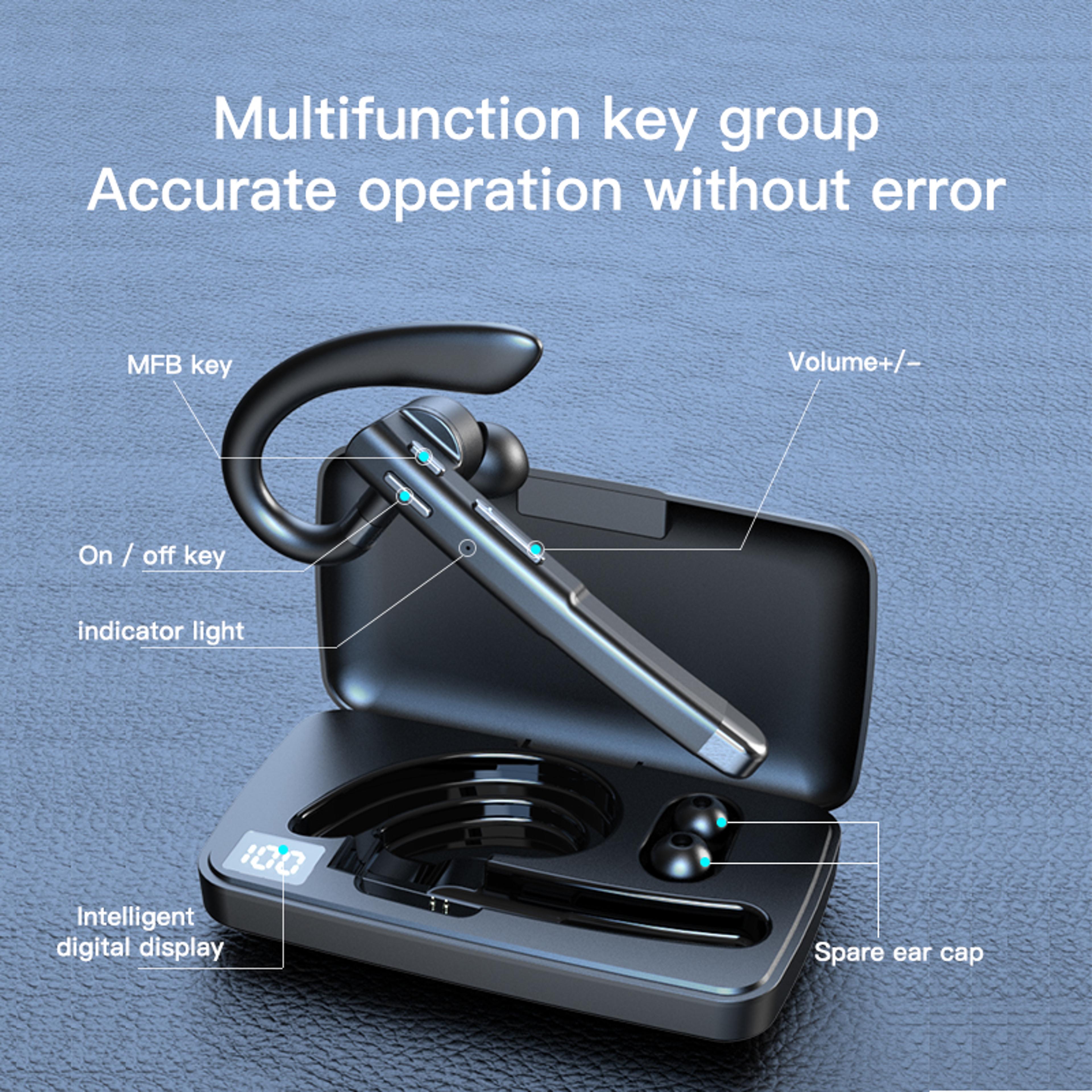 Bluetooth Single Ear Noise Cancelling Headset With Microphone For Business And Driving 6