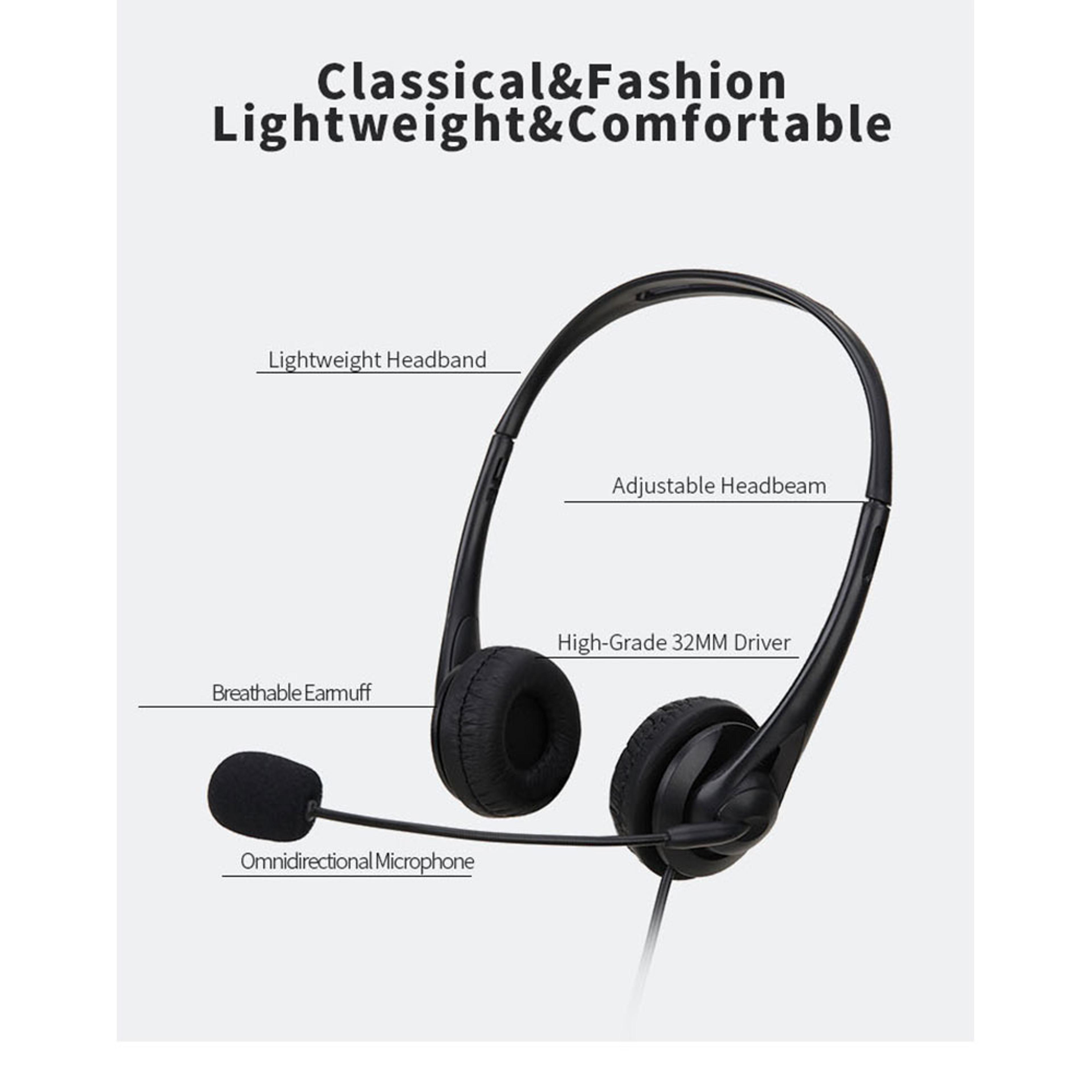 USB Computer Headset With Noise Cancelling Microphone For Video Calls And Online Meetings 1