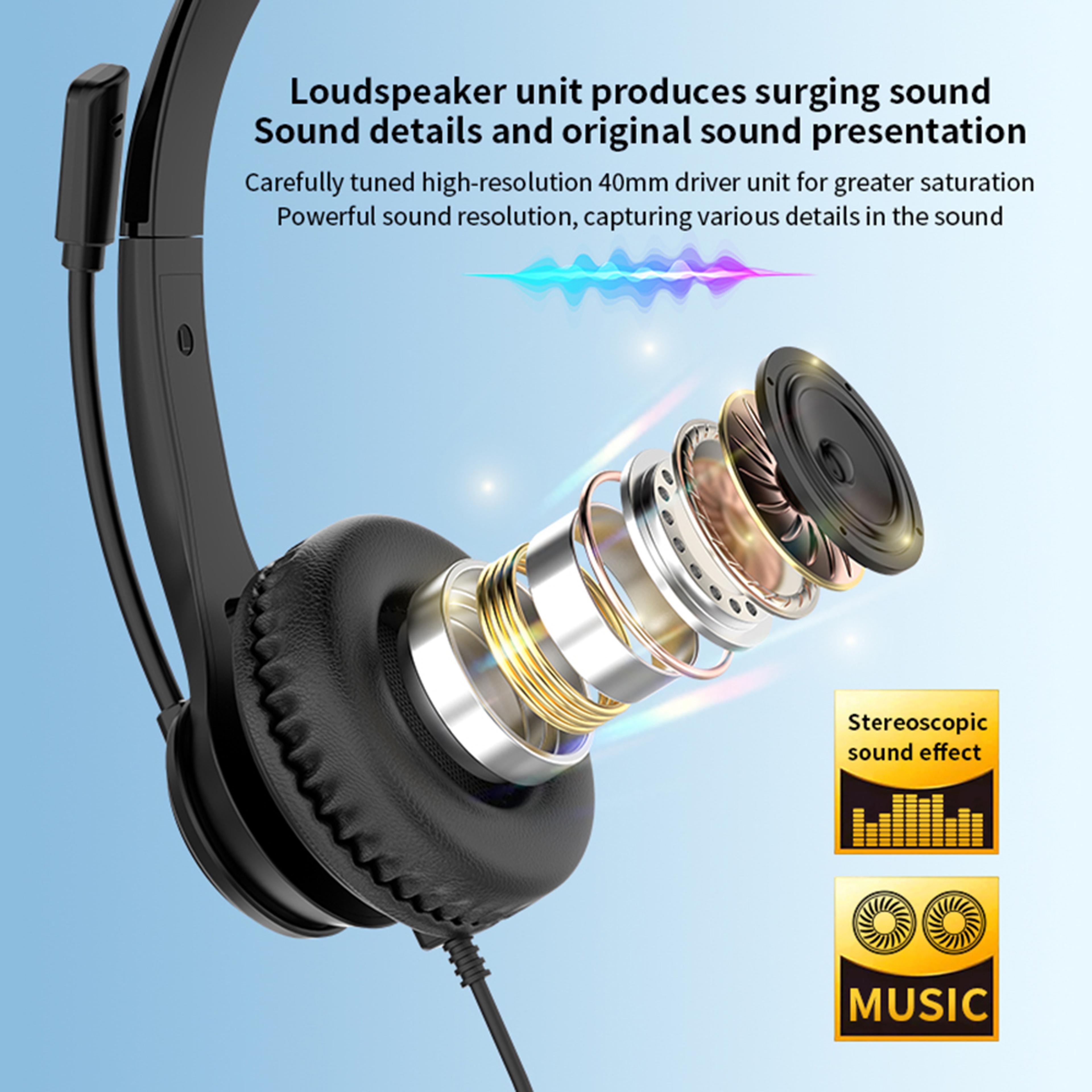 USB Computer Headset With Noise Cancelling Microphone For Video Calls And Online Meeting 5