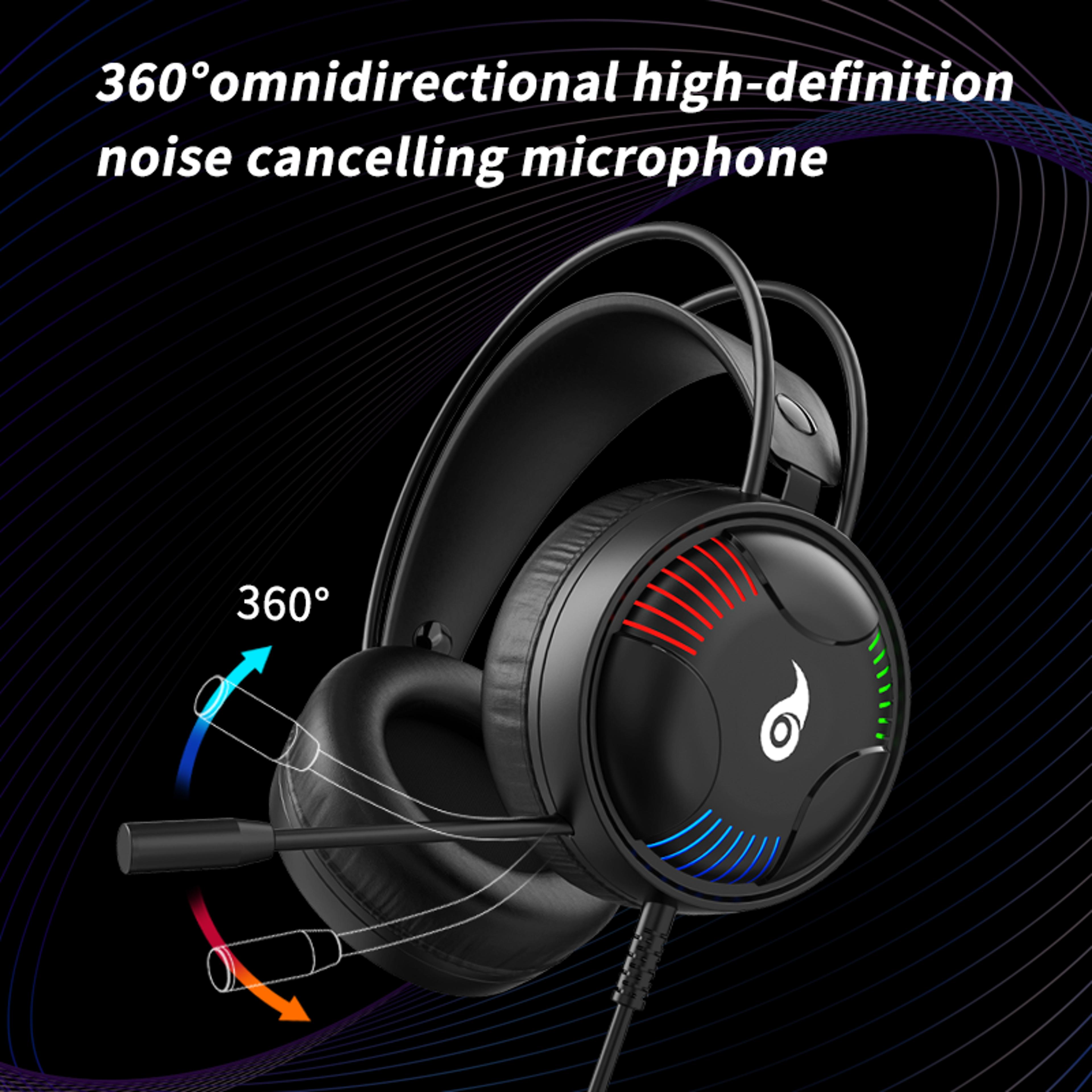 Professional Wired Gaming Headset With Microphone USB LED For PC And Laptop 4