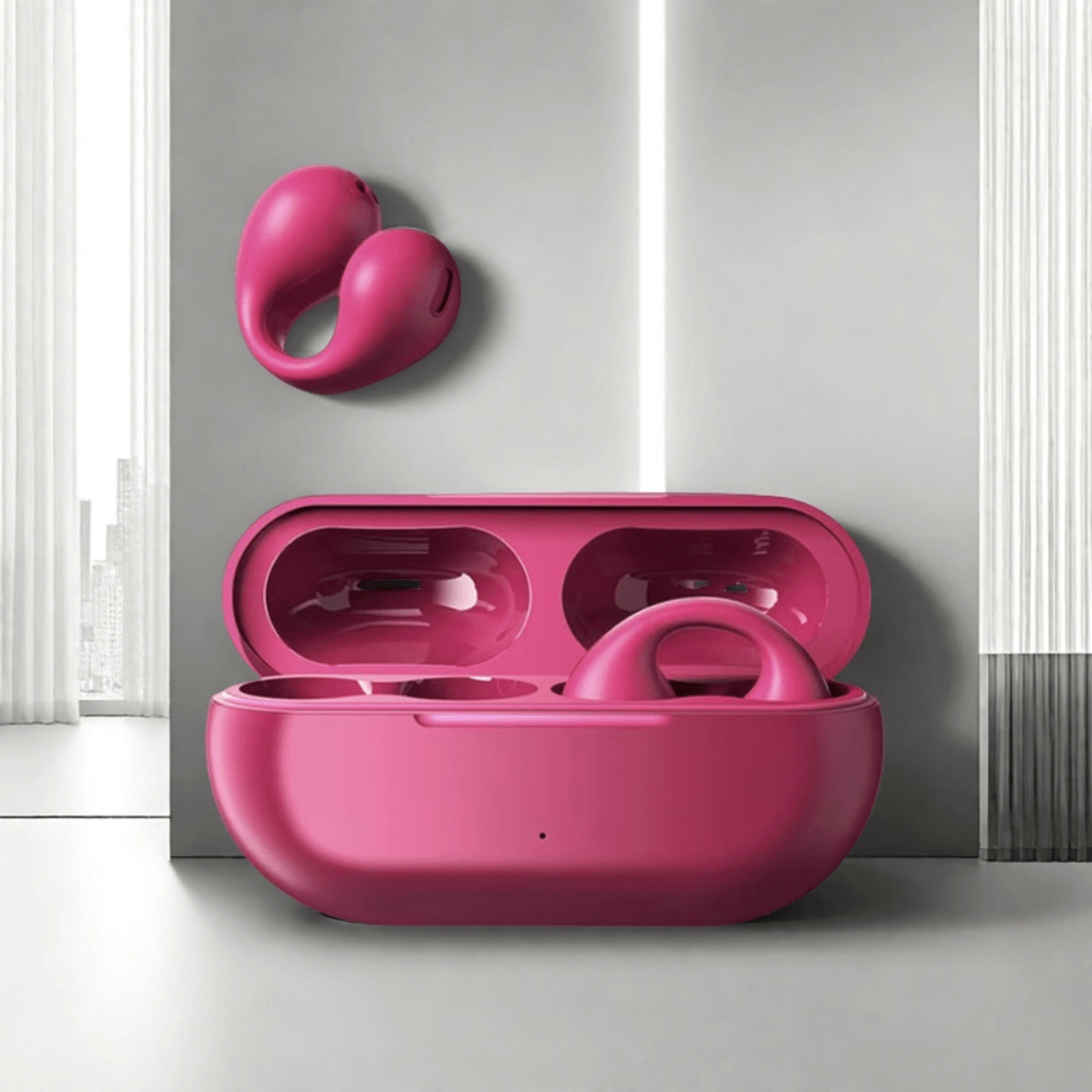 Open Ear Earbuds Bluetooth Ear Clip Headphones With HiFi Sound  Charging Case 0