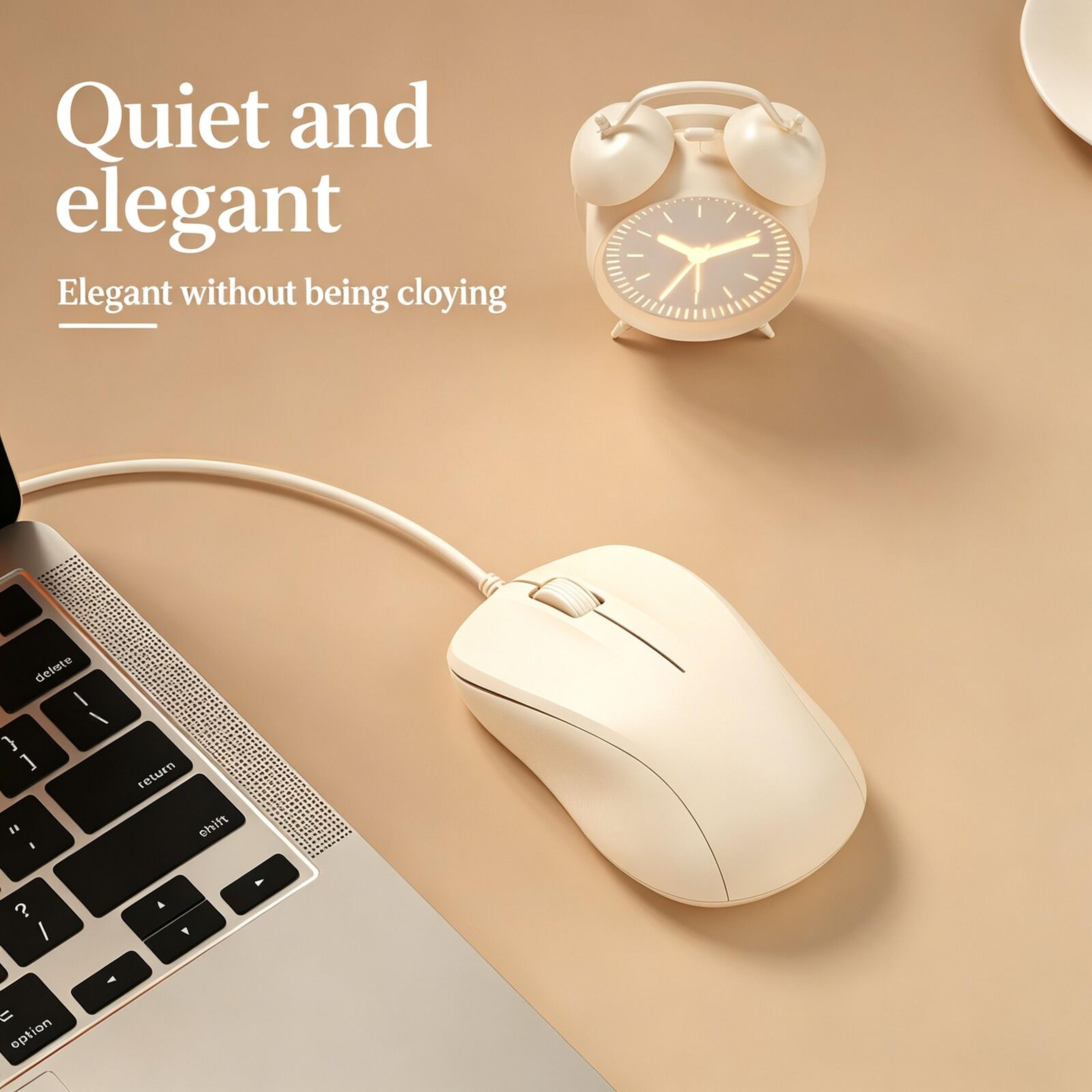 Silent Wired USB Mouse With Ergonomic Grip For PC  Laptop Office Work 1