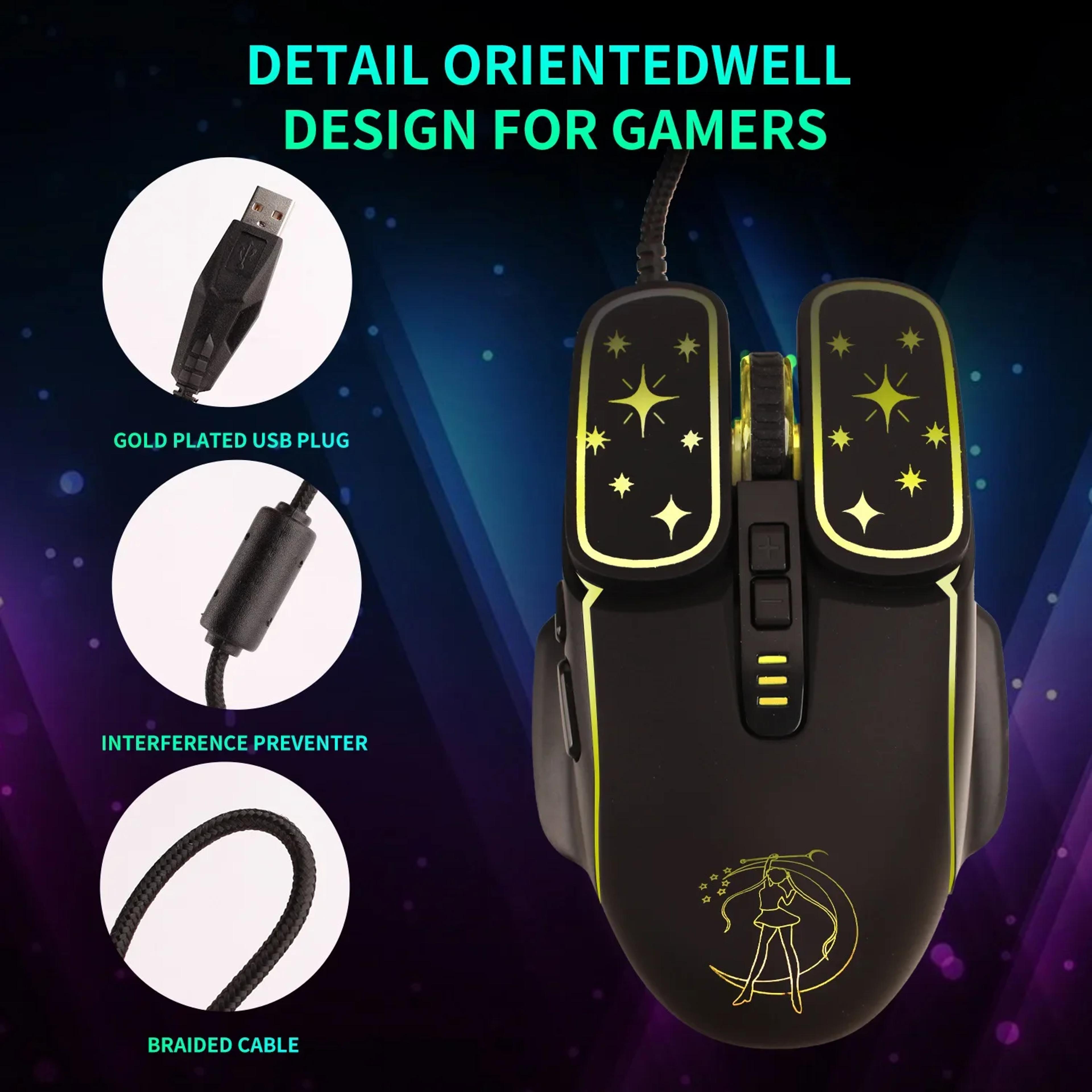 RGB Gaming Mouse Ergonomic Wired USB Gaming Mouse With Buttons For PC  Laptop 5
