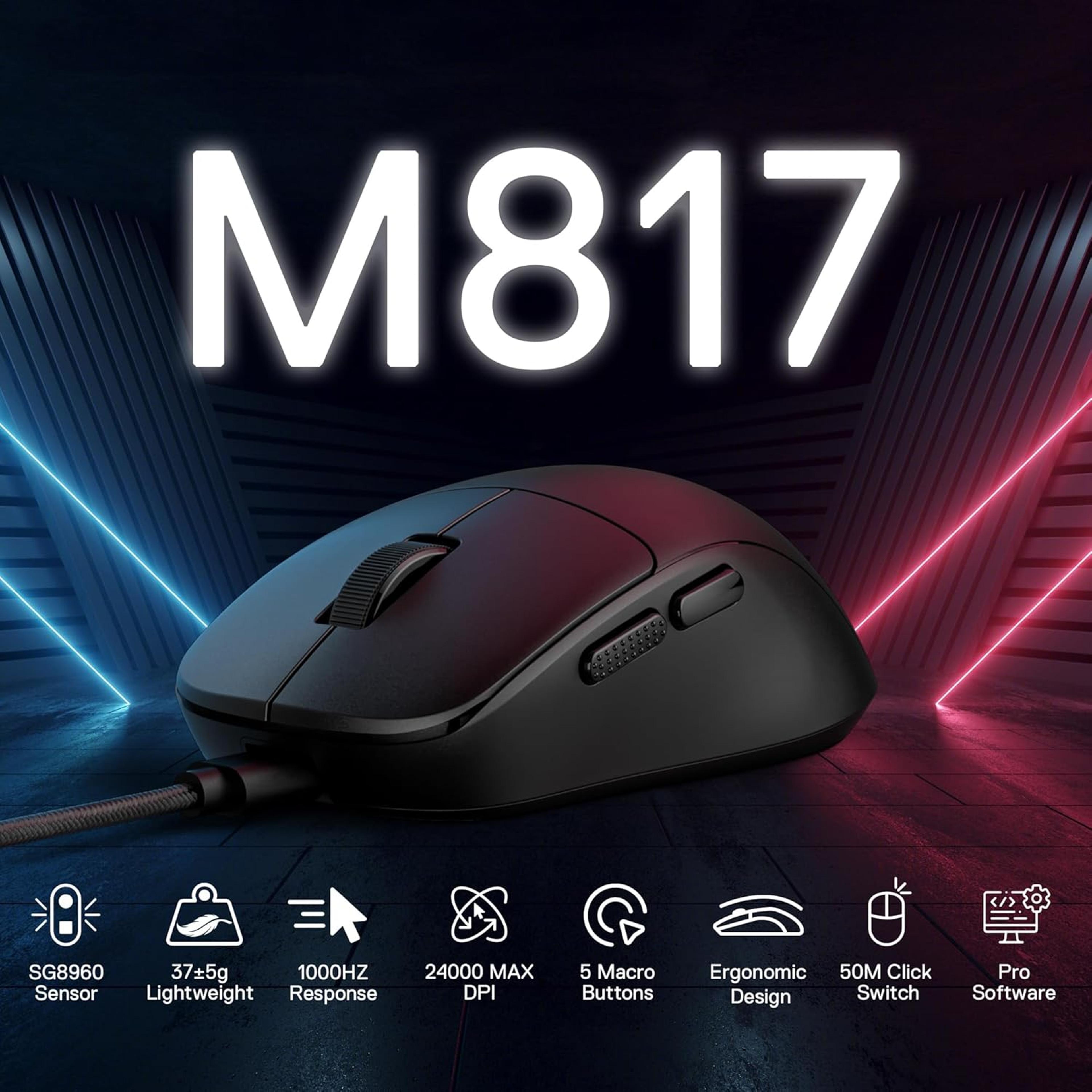 Wired Gaming Mouse With Programmable Buttons Ultra Lightweight Ergonomic Design 5