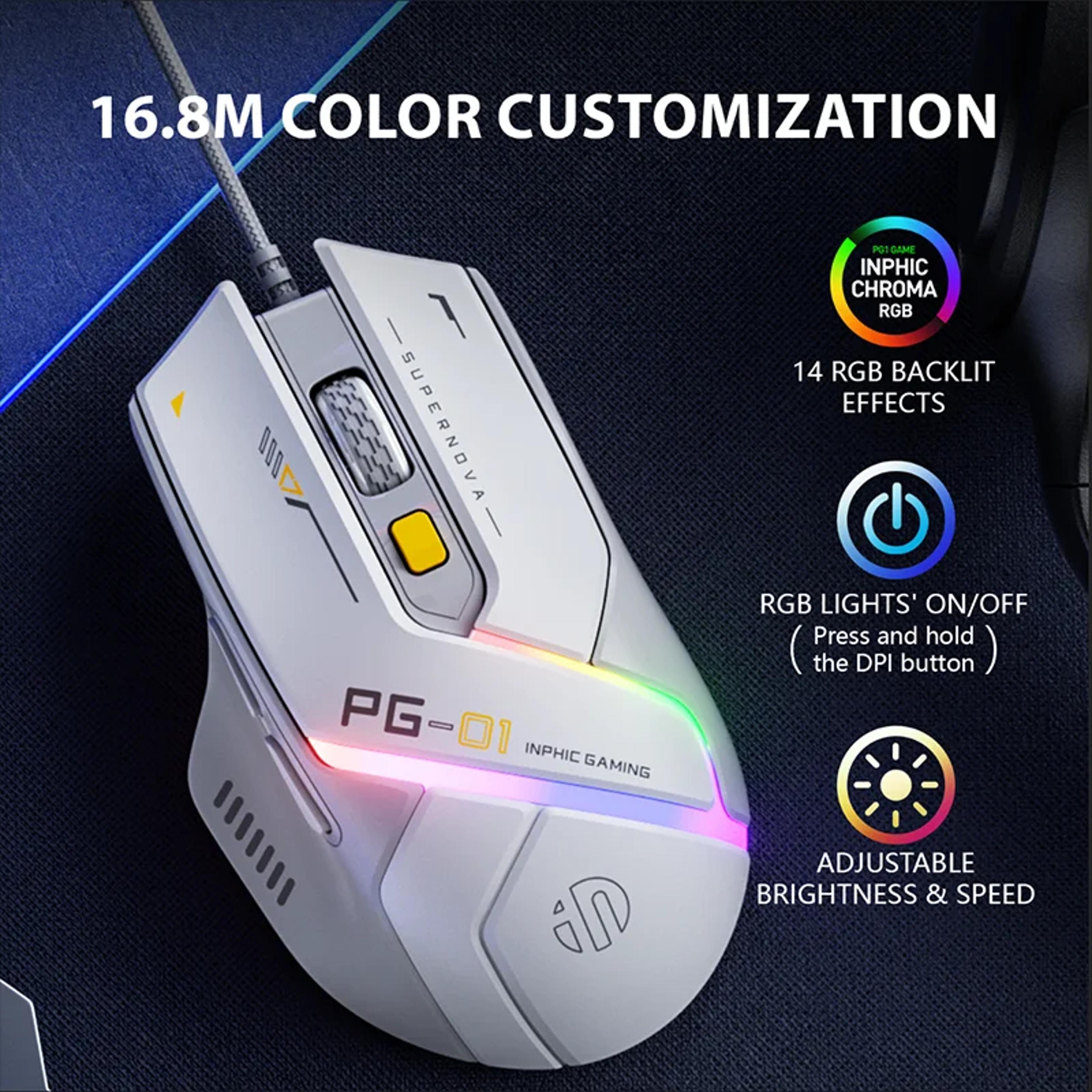 Wired Gaming Mouse With RGB Lighting And Ergonomic Precision For PC  Laptop 1