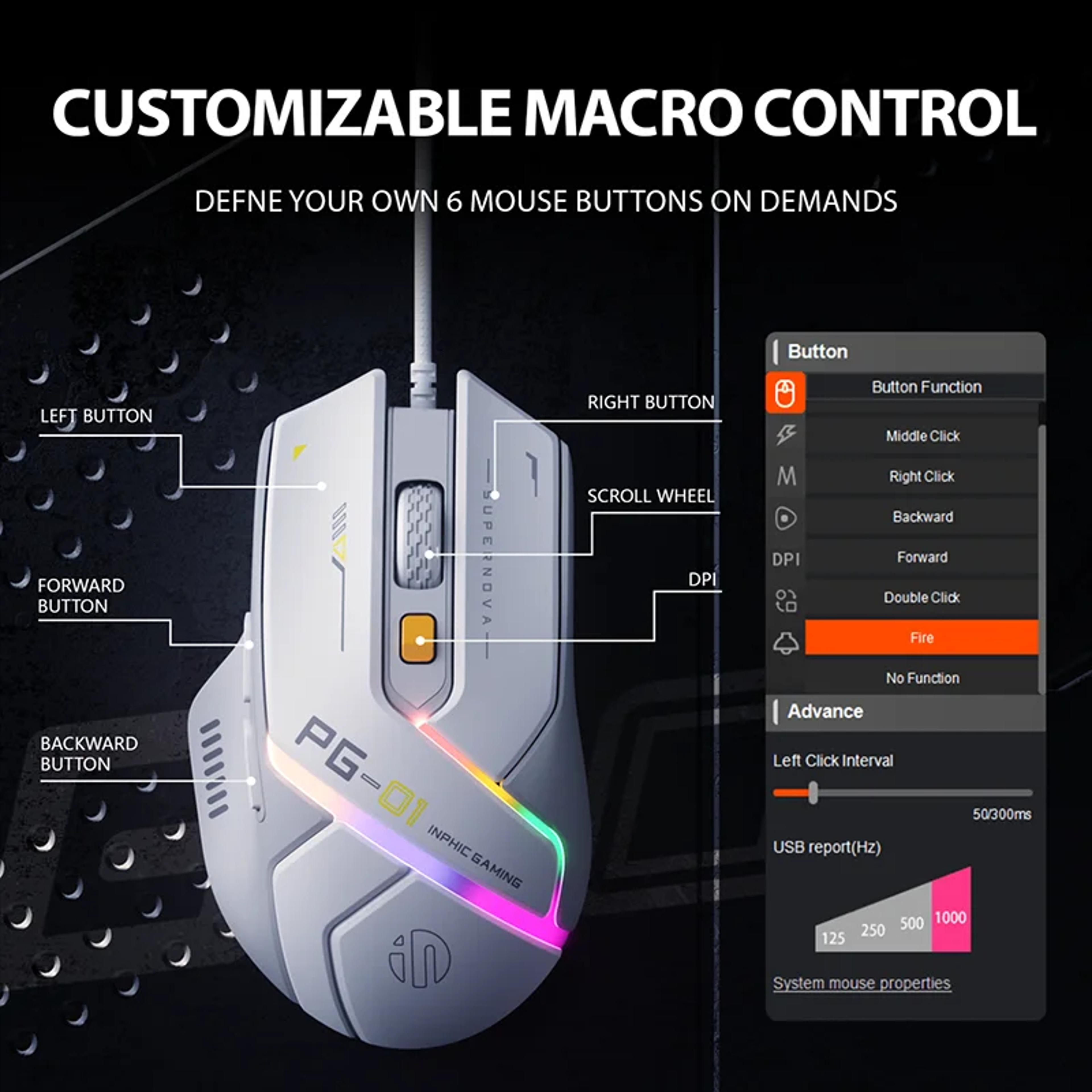 Wired Gaming Mouse With RGB Lighting And Ergonomic Precision For PC  Laptop 5