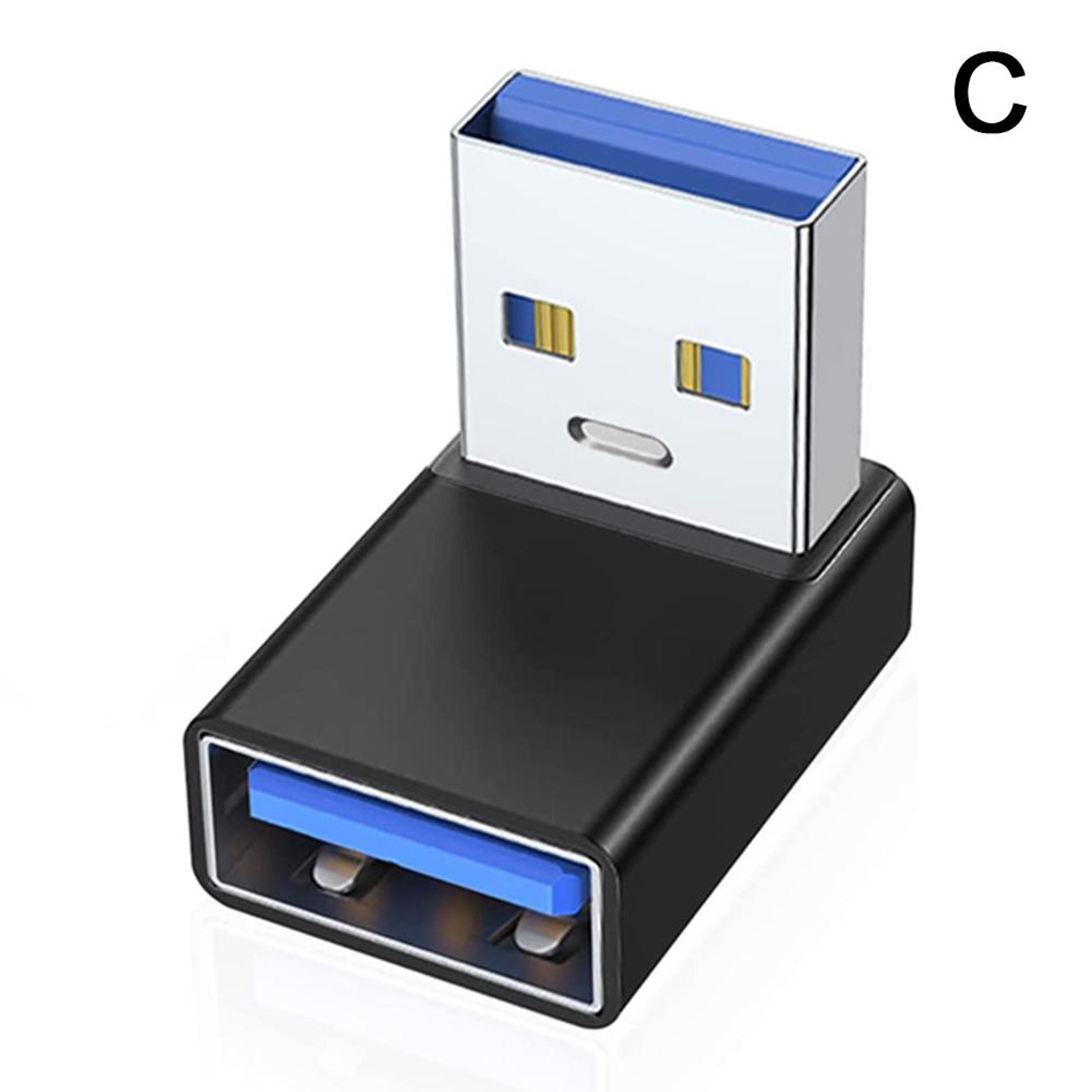 USB Extension Adapter Right Angle USB Male To Female Connector For Laptops  PCs 6