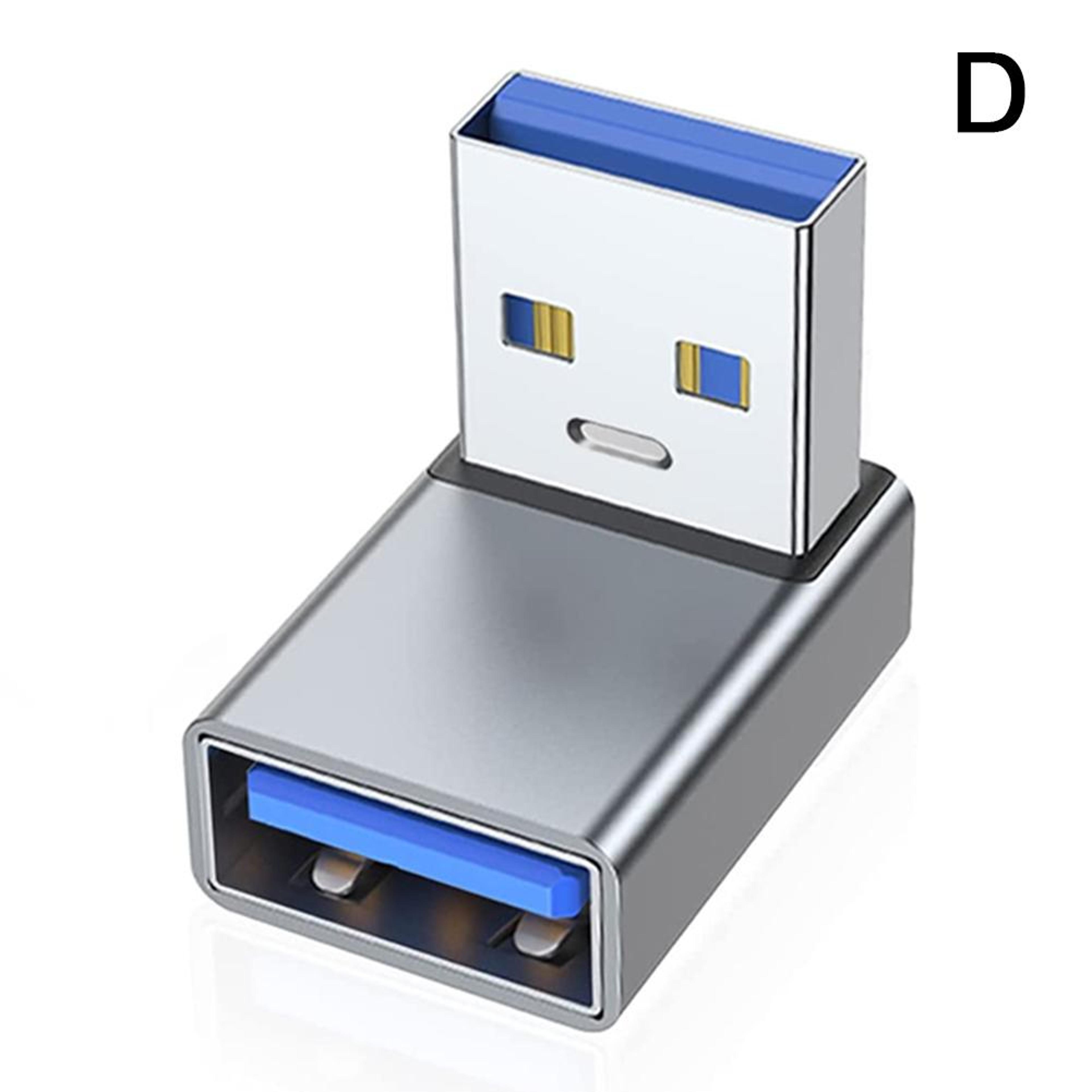 USB Extension Adapter Right Angle USB Male To Female Connector For Laptops  PCs 5