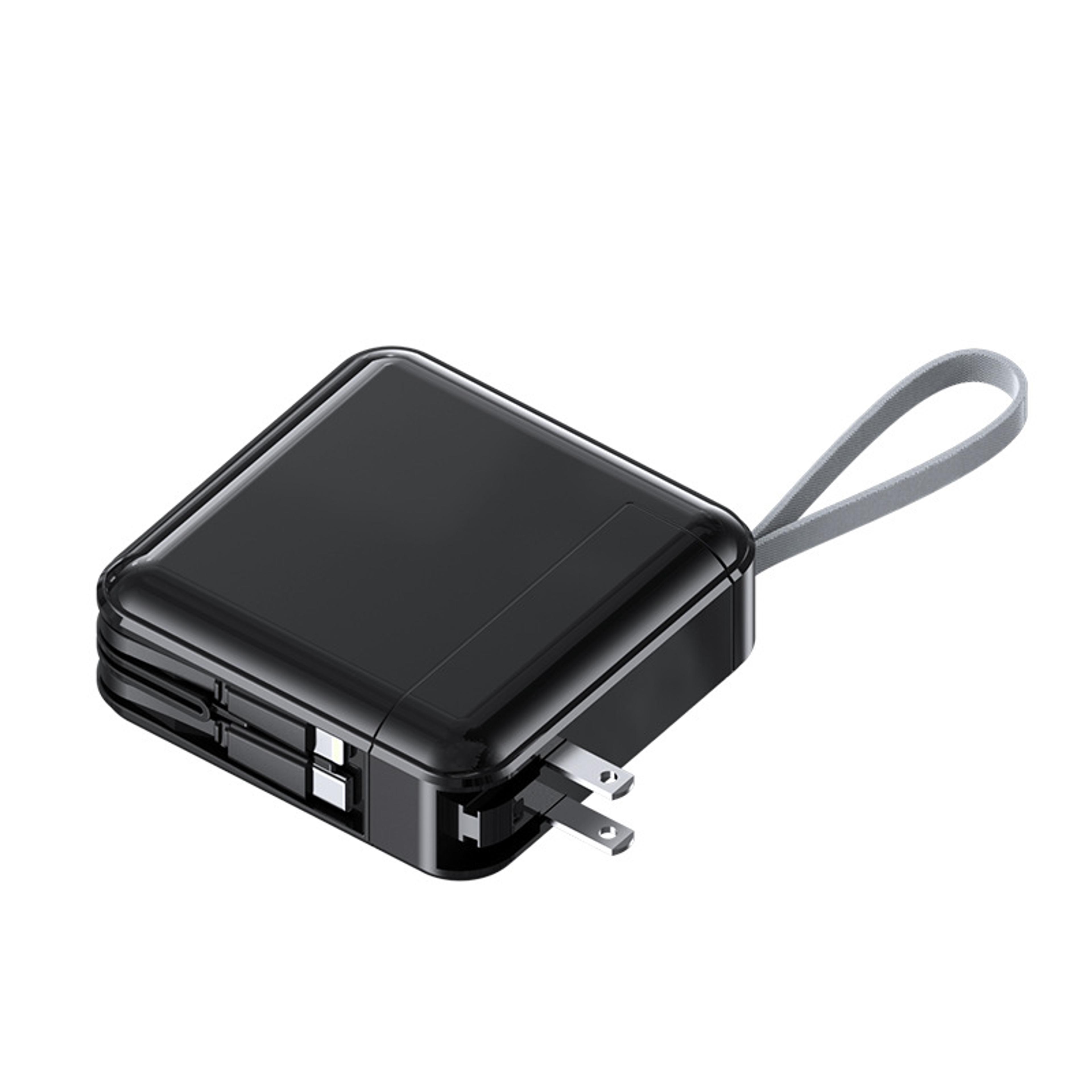 Power Bank With Built In Cable  AC Plug Fast Charging Portable Phone Charger 4