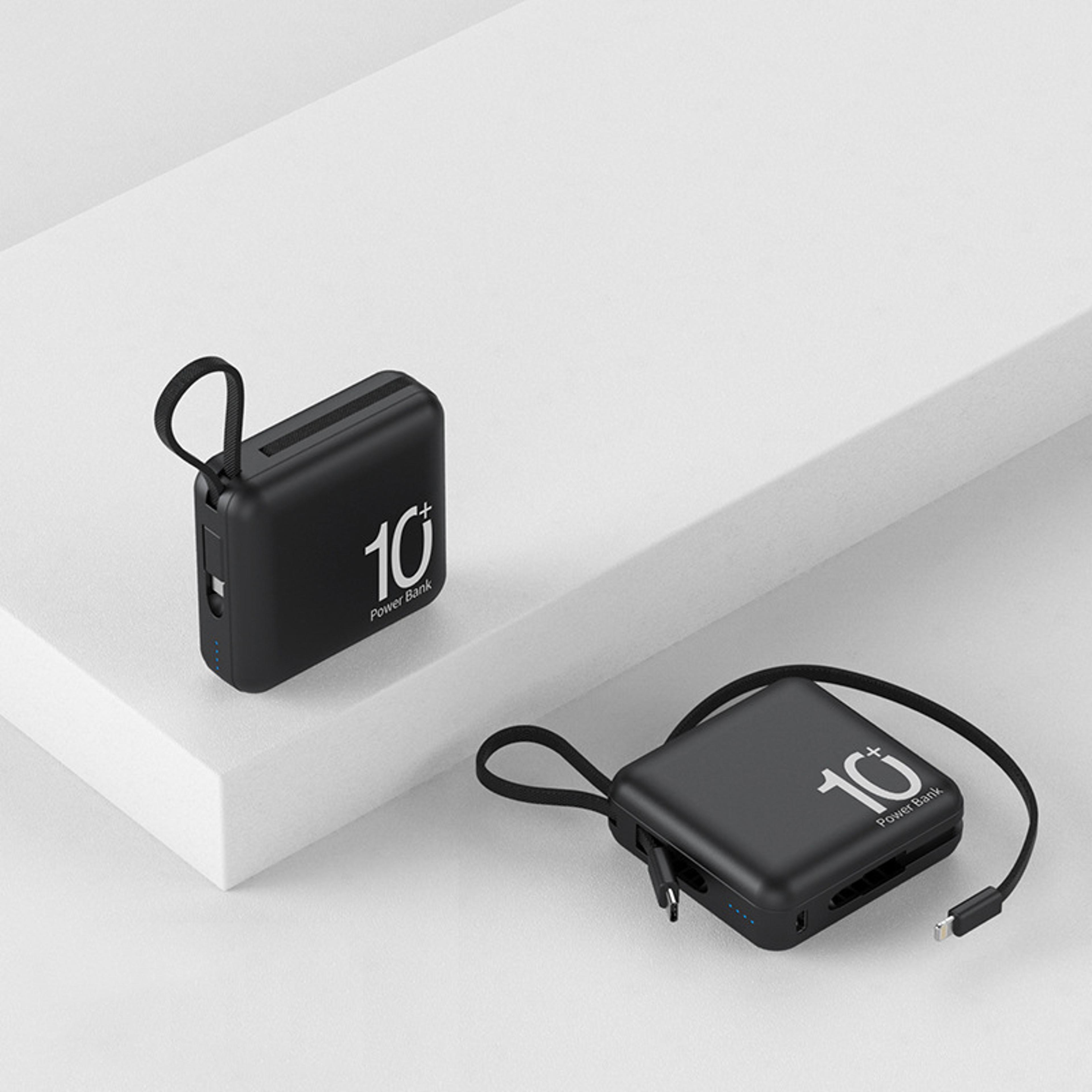 Power Bank With Built In USB C Cable Fast Portable Charger 2
