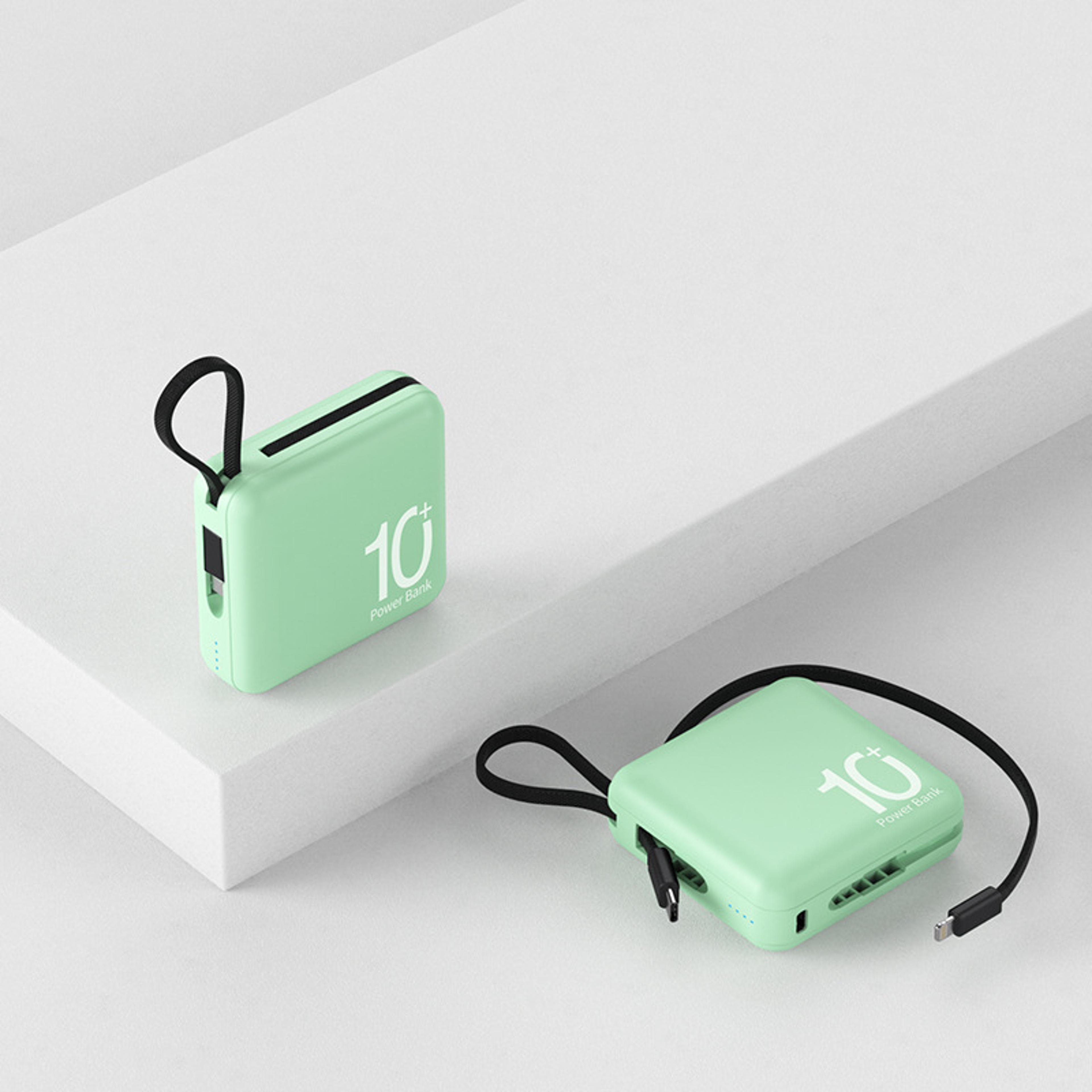 Portable Power Bank With Built In Type C Cable  Lanyard Fast Charging Battery Pack 2
