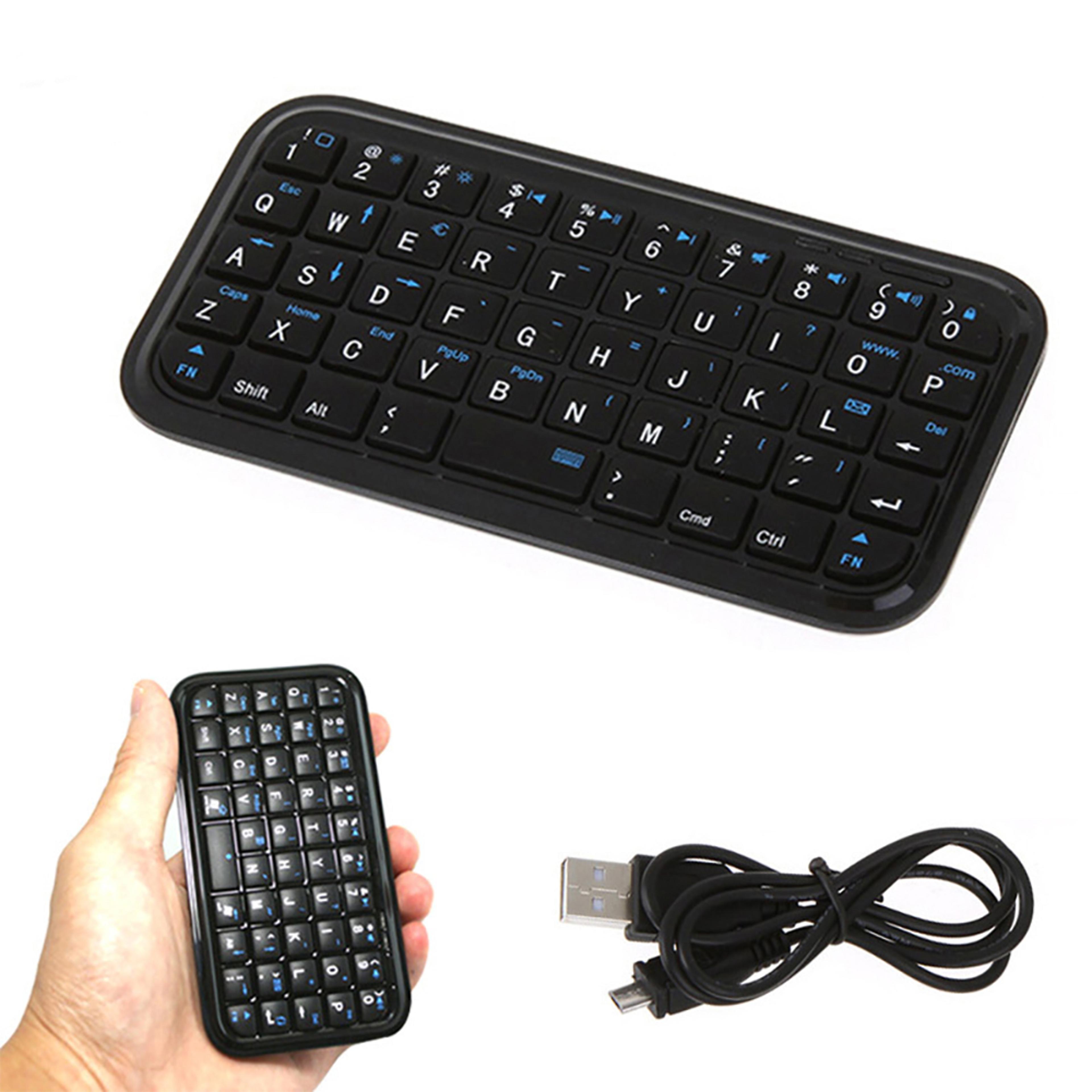 Mini Bluetooth Keyboard Keys Rechargeable Portable Wireless Keyboard For Tablets Smartphones  PCs 2