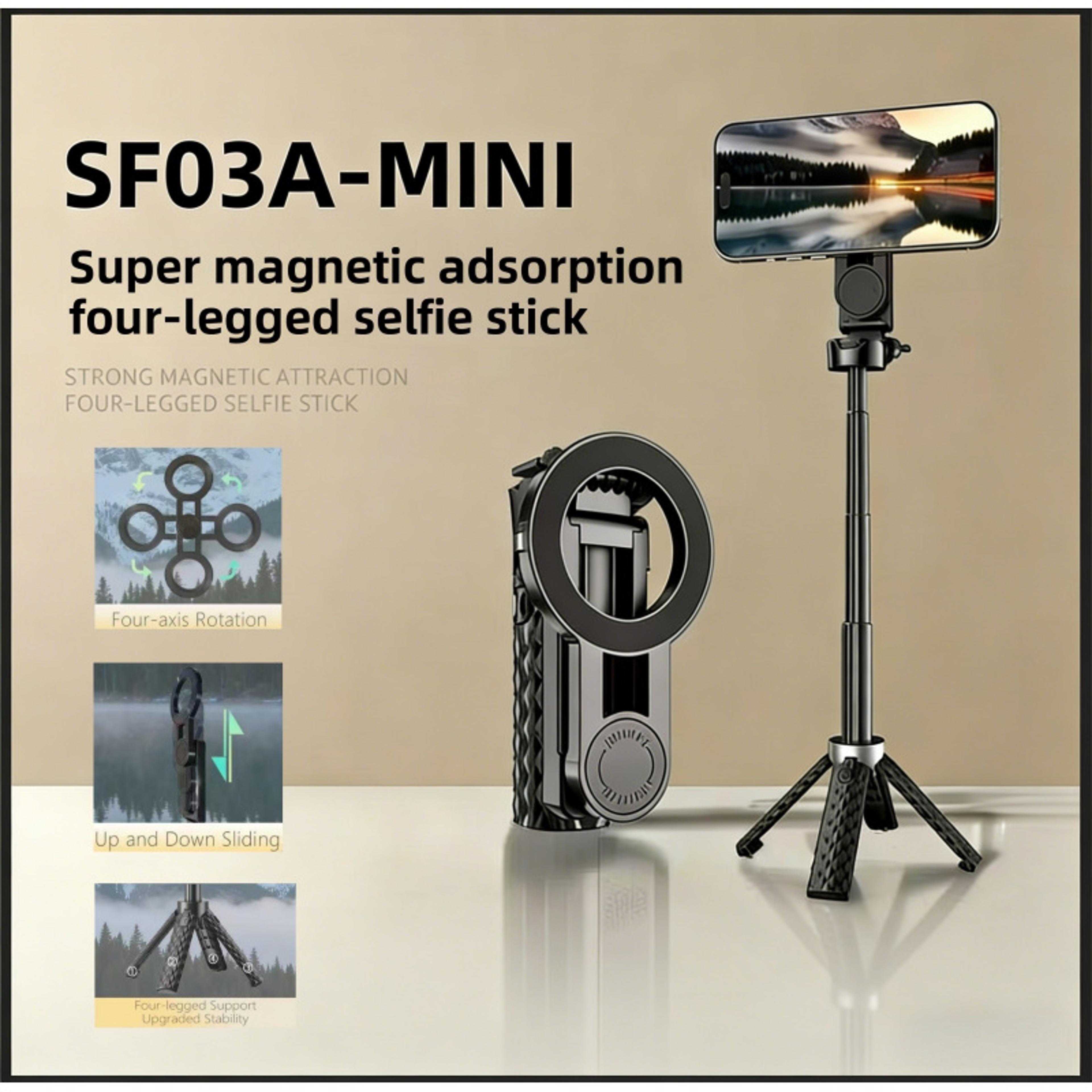 Magnetic Bluetooth Selfie Stick Extendable Phone Monopod With Rotating Holder For All Smartphones 0