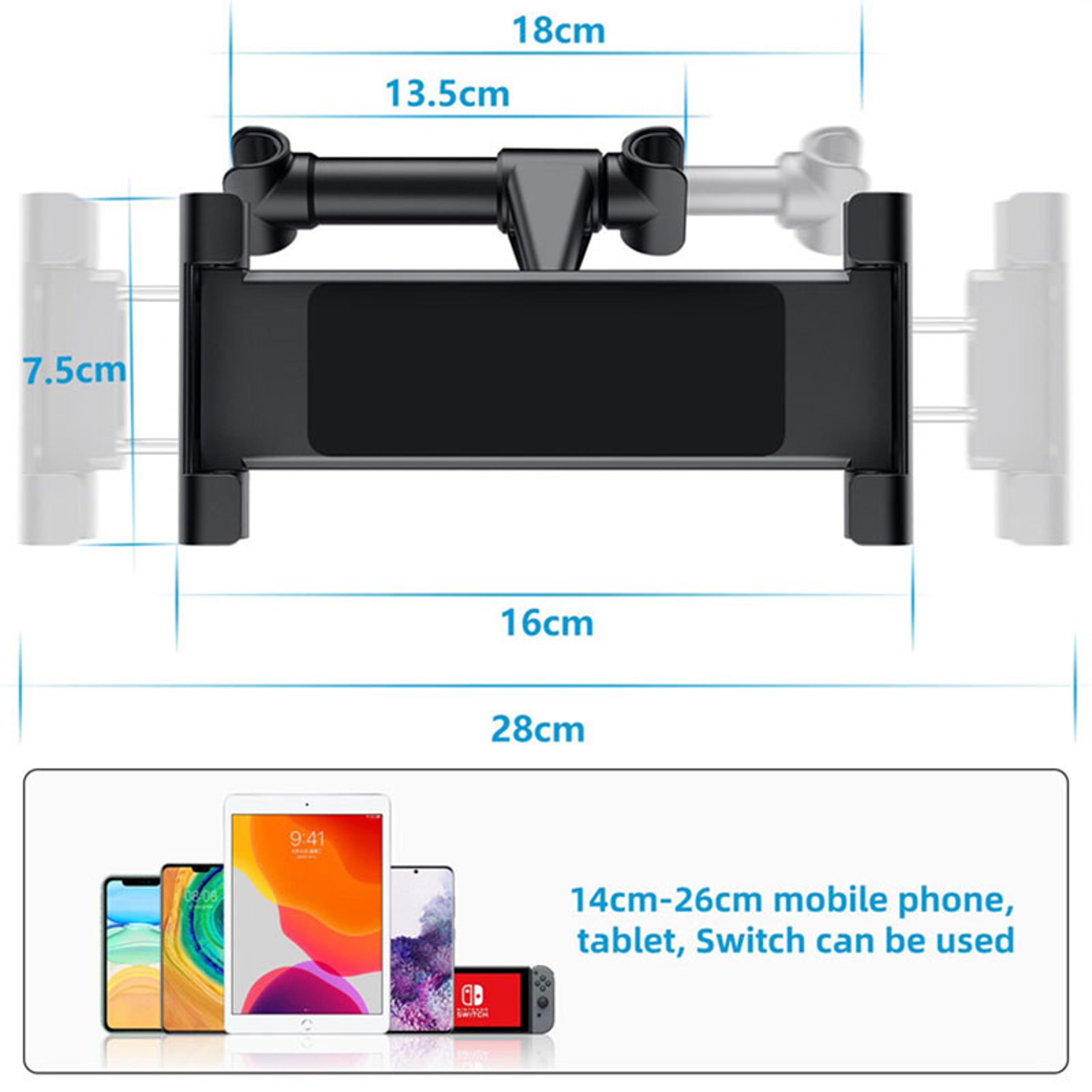 Telescopic Car Headrest Tablet Holder For Phones  Tablets Adjustable Backseat Mount 2