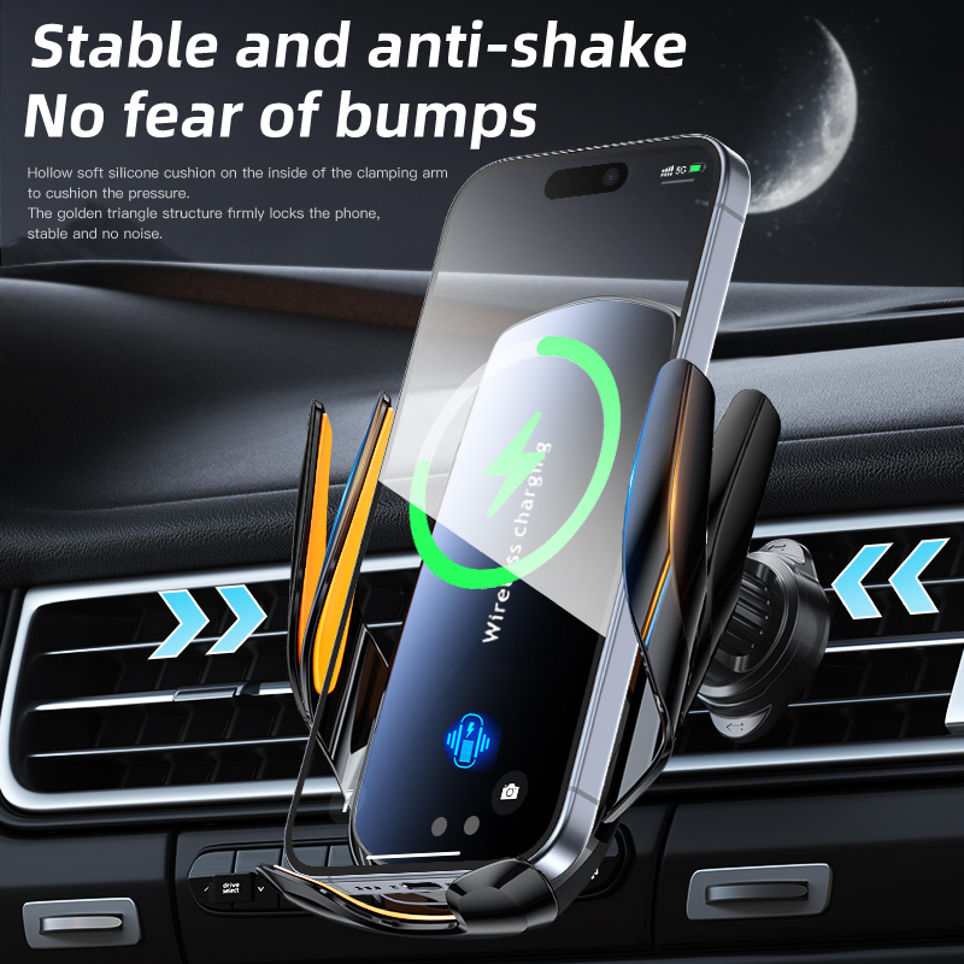 Wireless Car Charger Mount With Rotating Vent Clip For MagSafe Compatible Phones 3